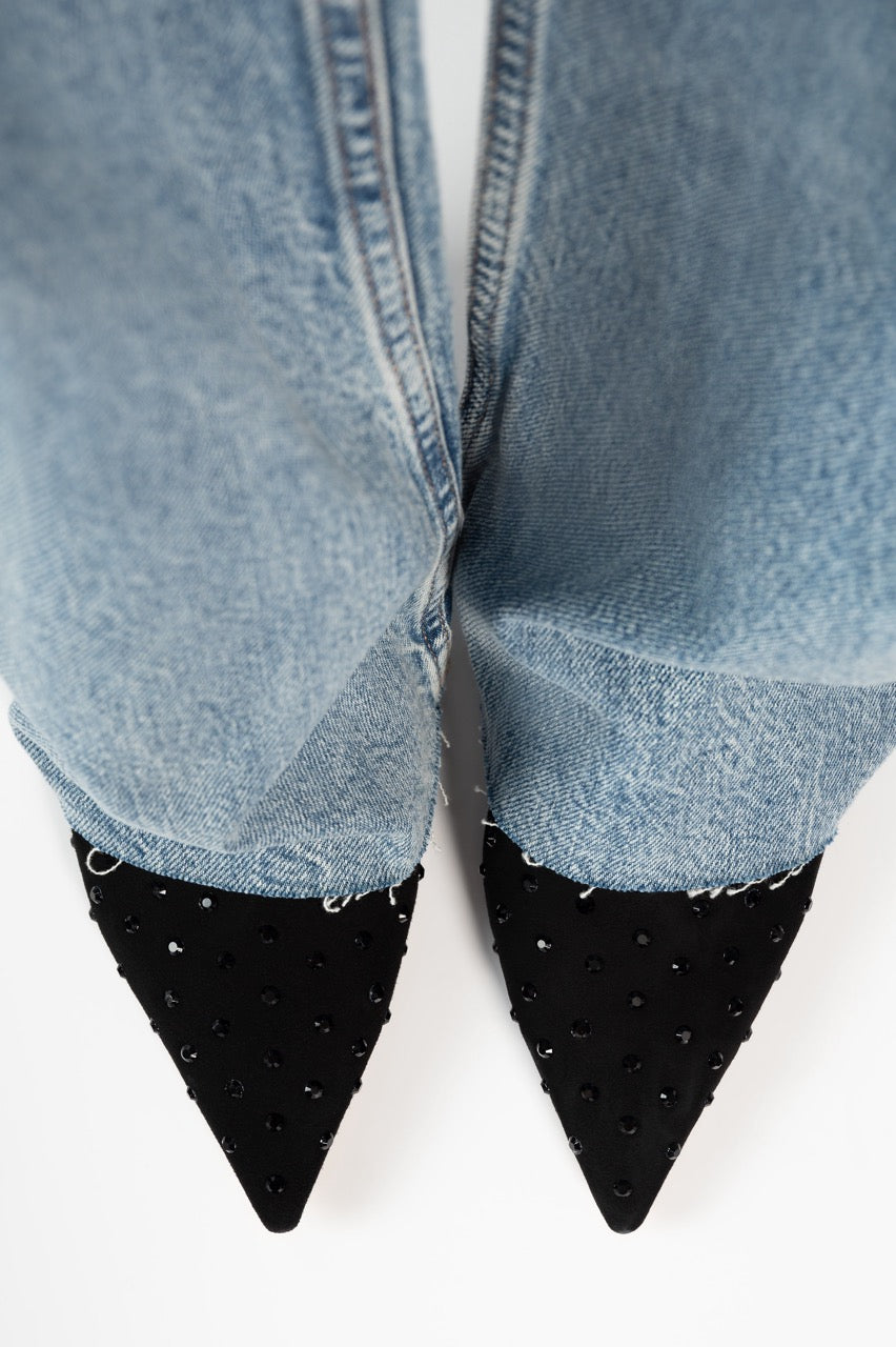 Crystal Pump Tezira | Black Suede