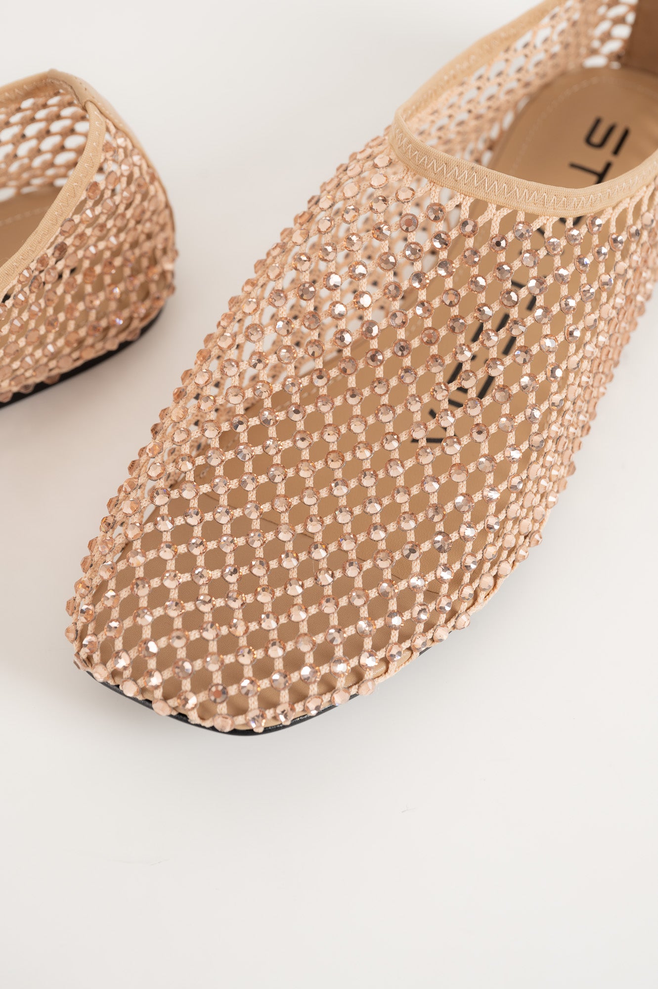 Flat Ballerina Bijoux 011 | Sand Strass