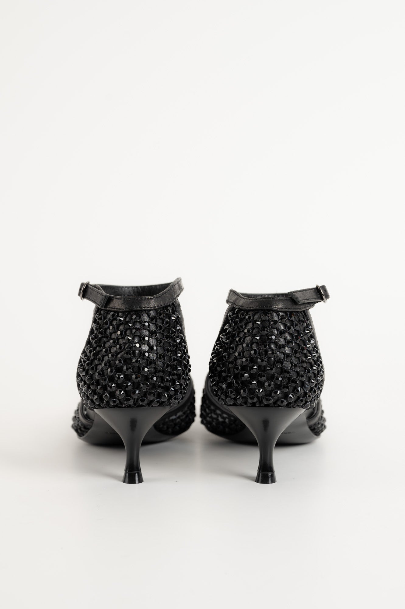 Crystal Pump Décolleté | Black Strass