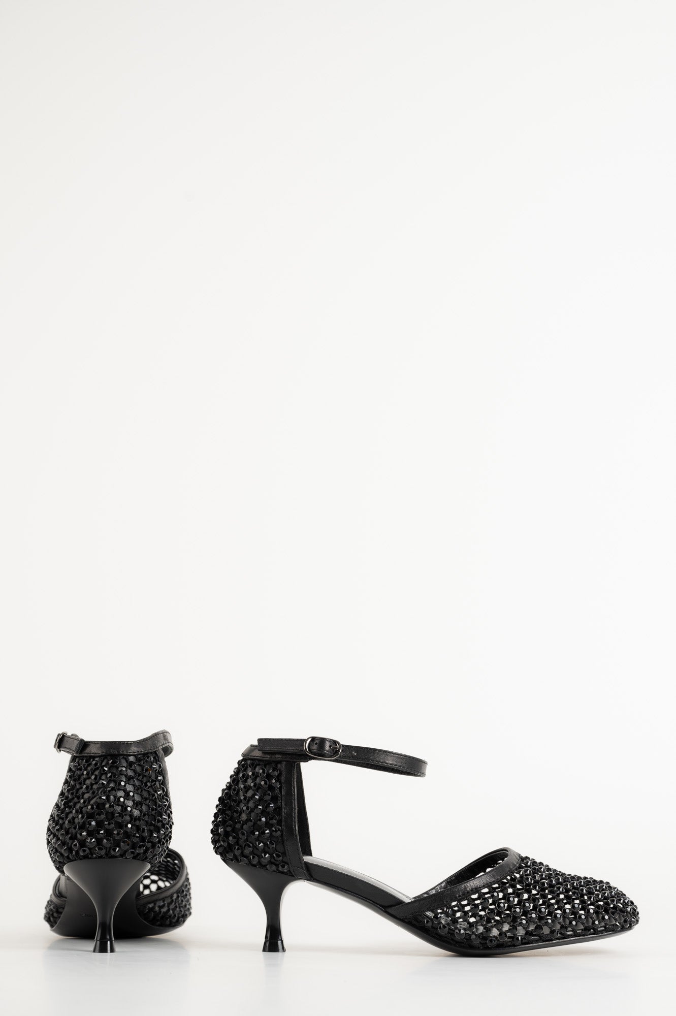 Crystal Pump Décolleté | Black Strass