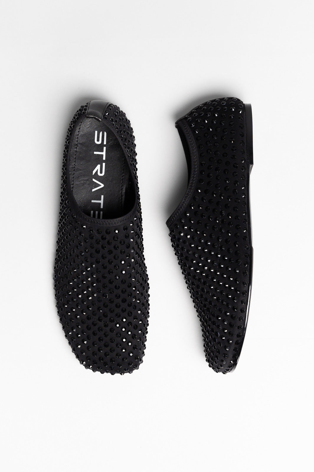 Moccasin Flat Lady | Elegant Black Stretch Nylon