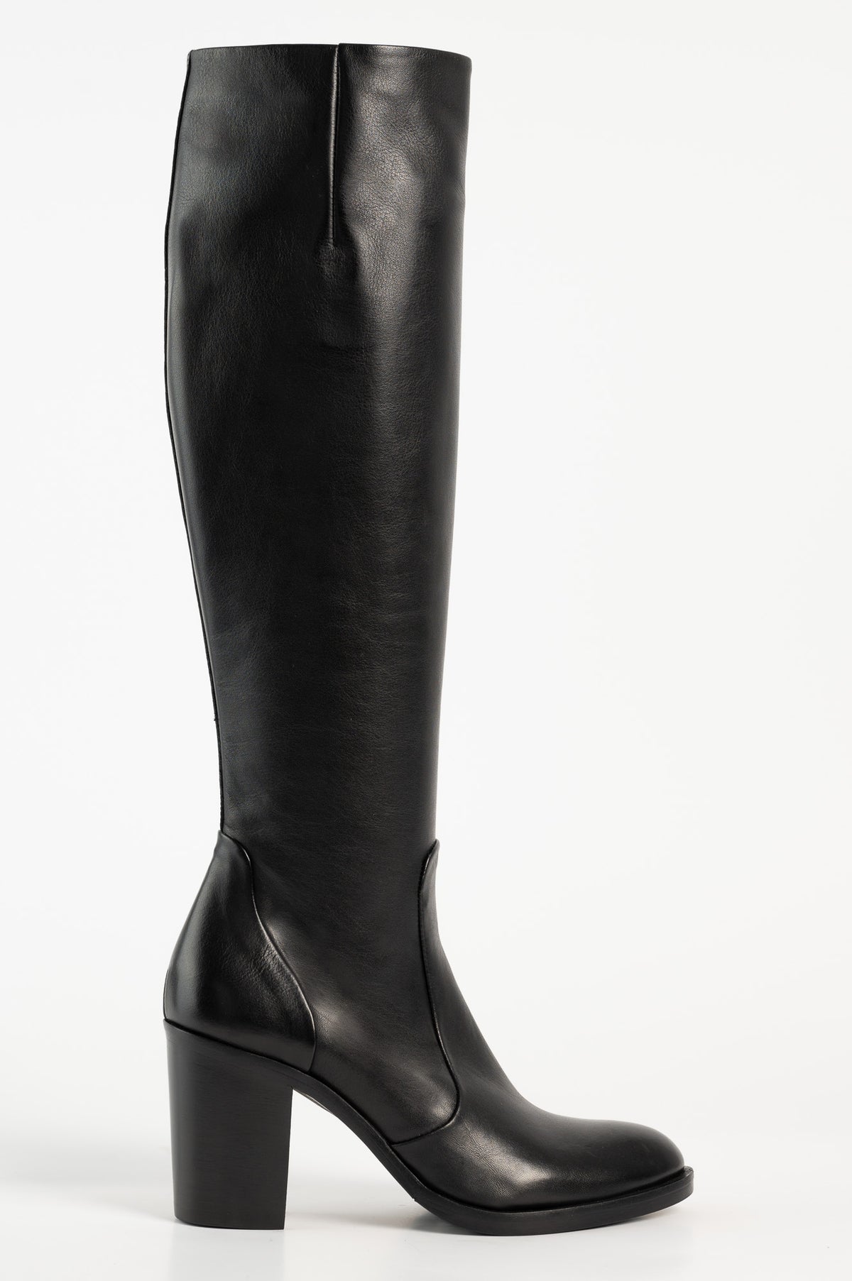 Signature High Boot 8cm | Black Calf Leather