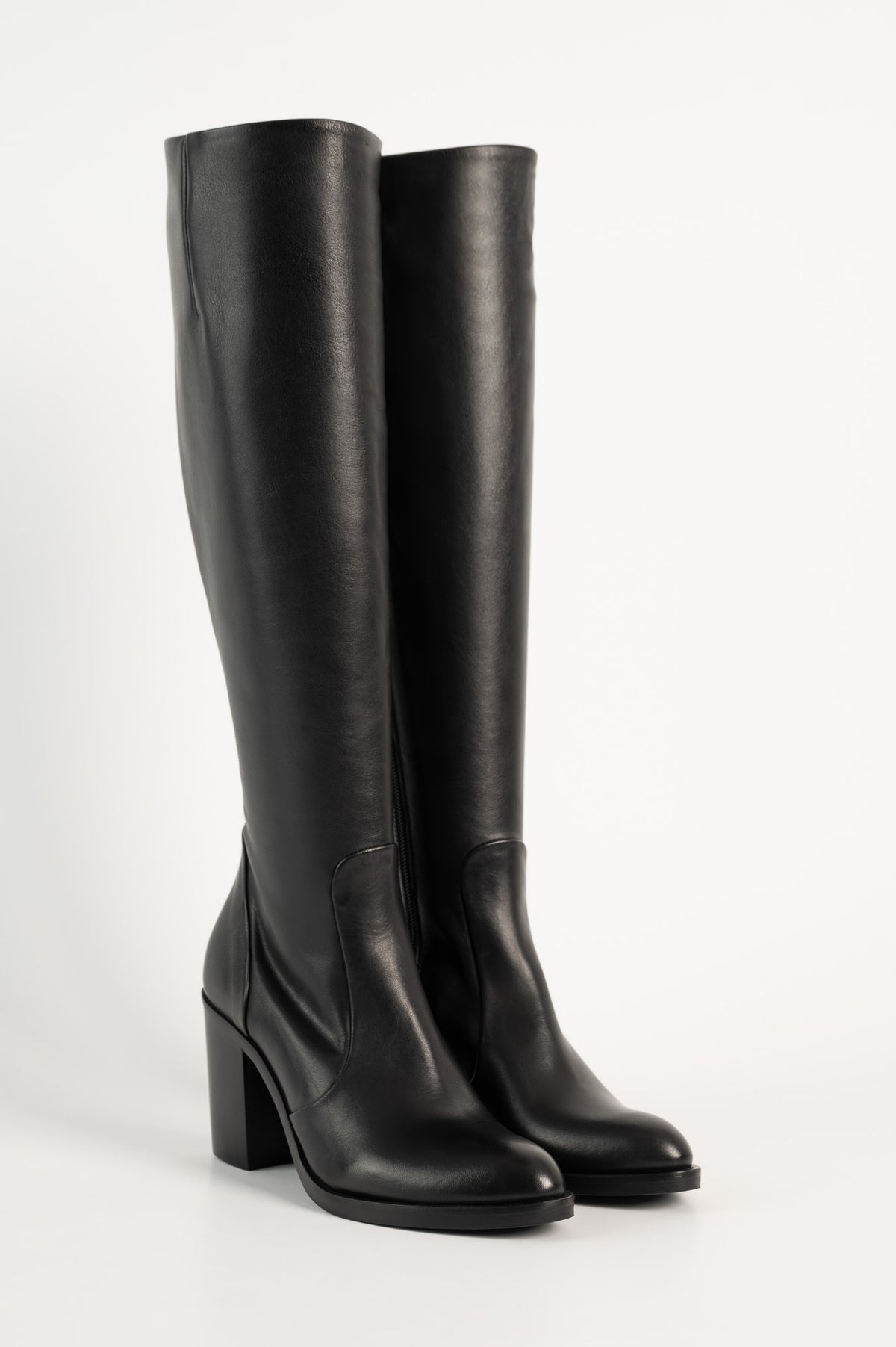 Signature High Boot 8cm | Black Calf Leather