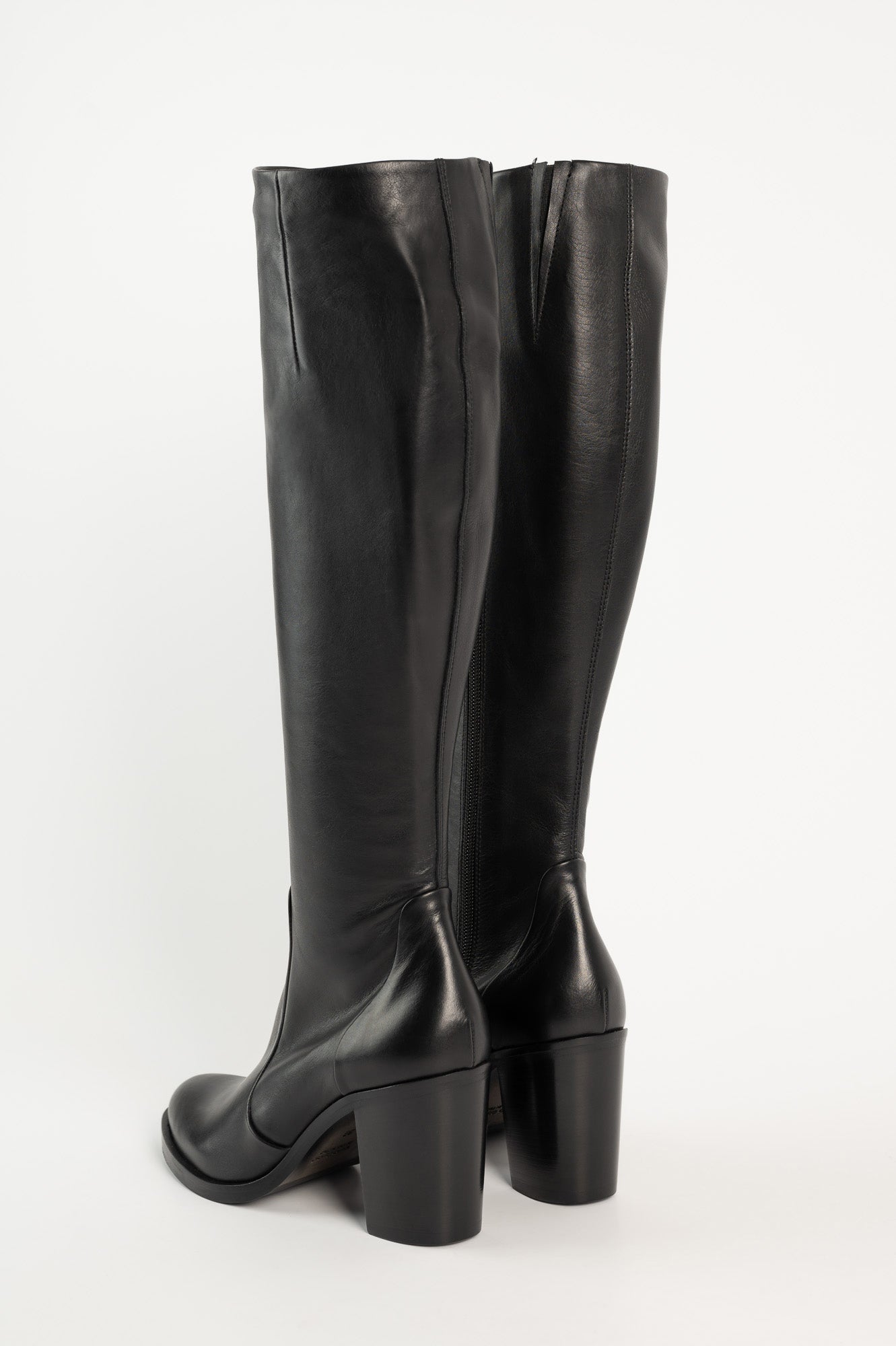 Signature High Boot 8cm | Black Calf Leather