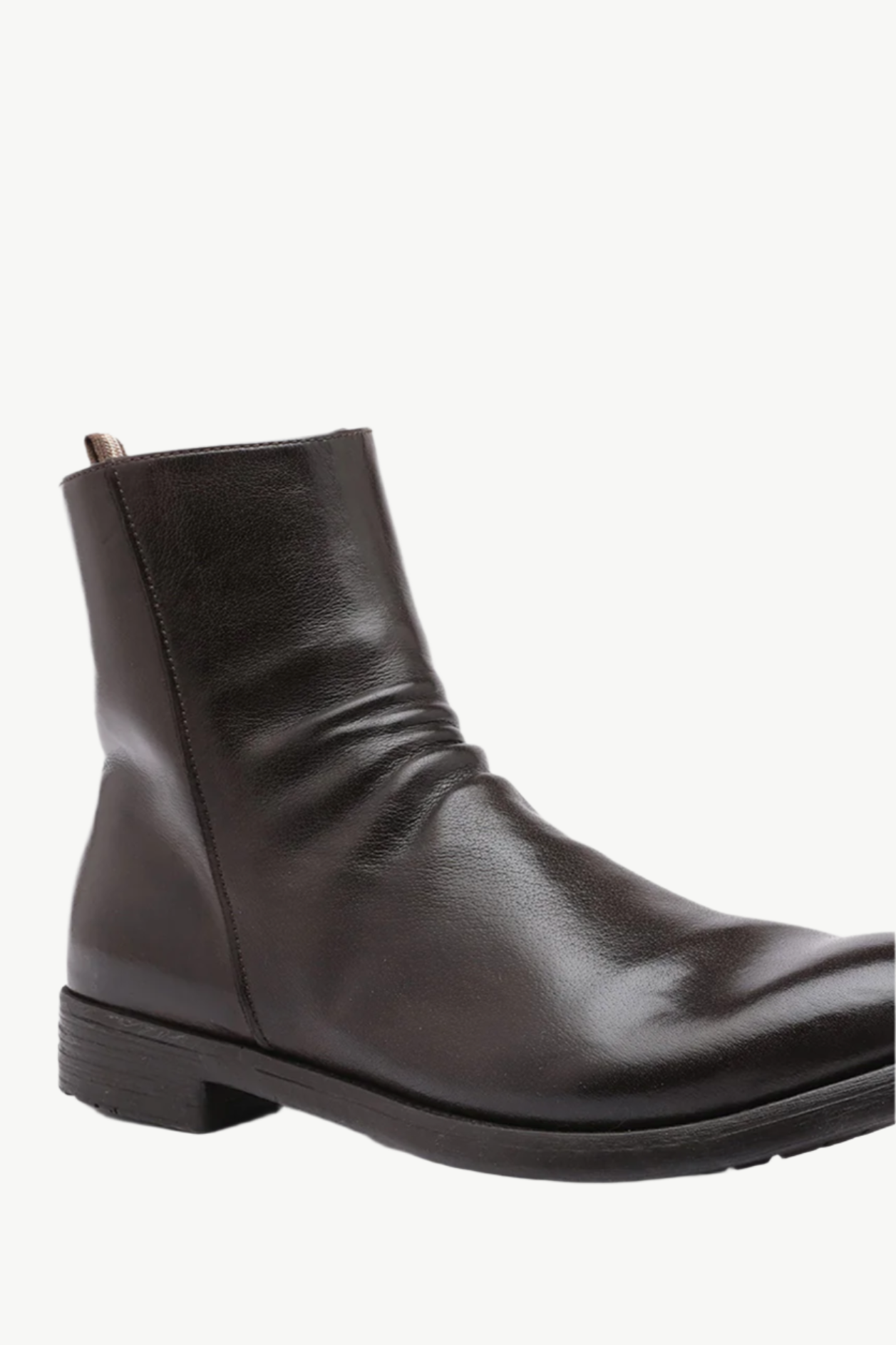 Men's Zipper Boot Hive | Dark Brown Washed Buffalo