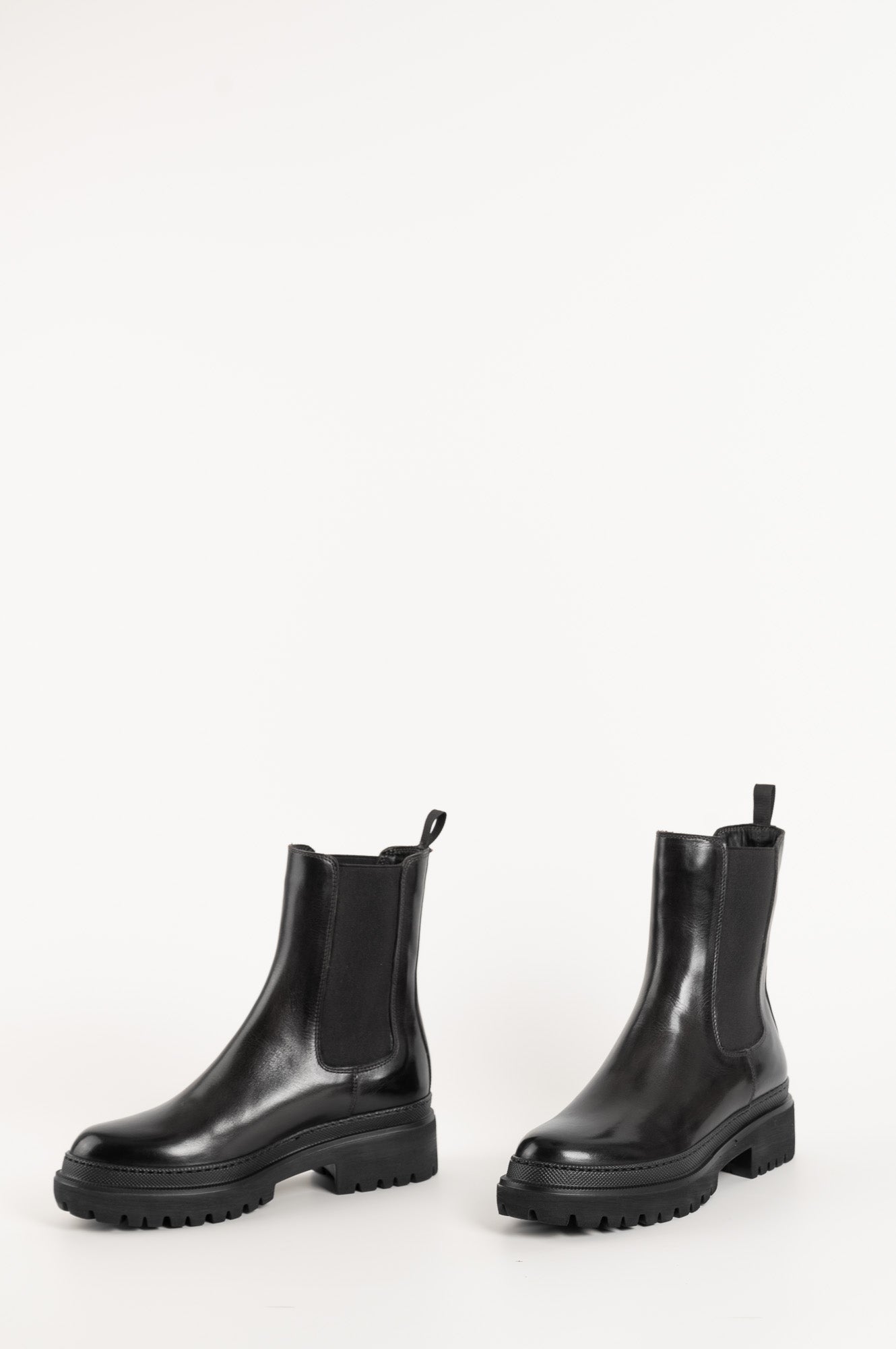 Shearling Boot Umbra | Black Buffalo Leather