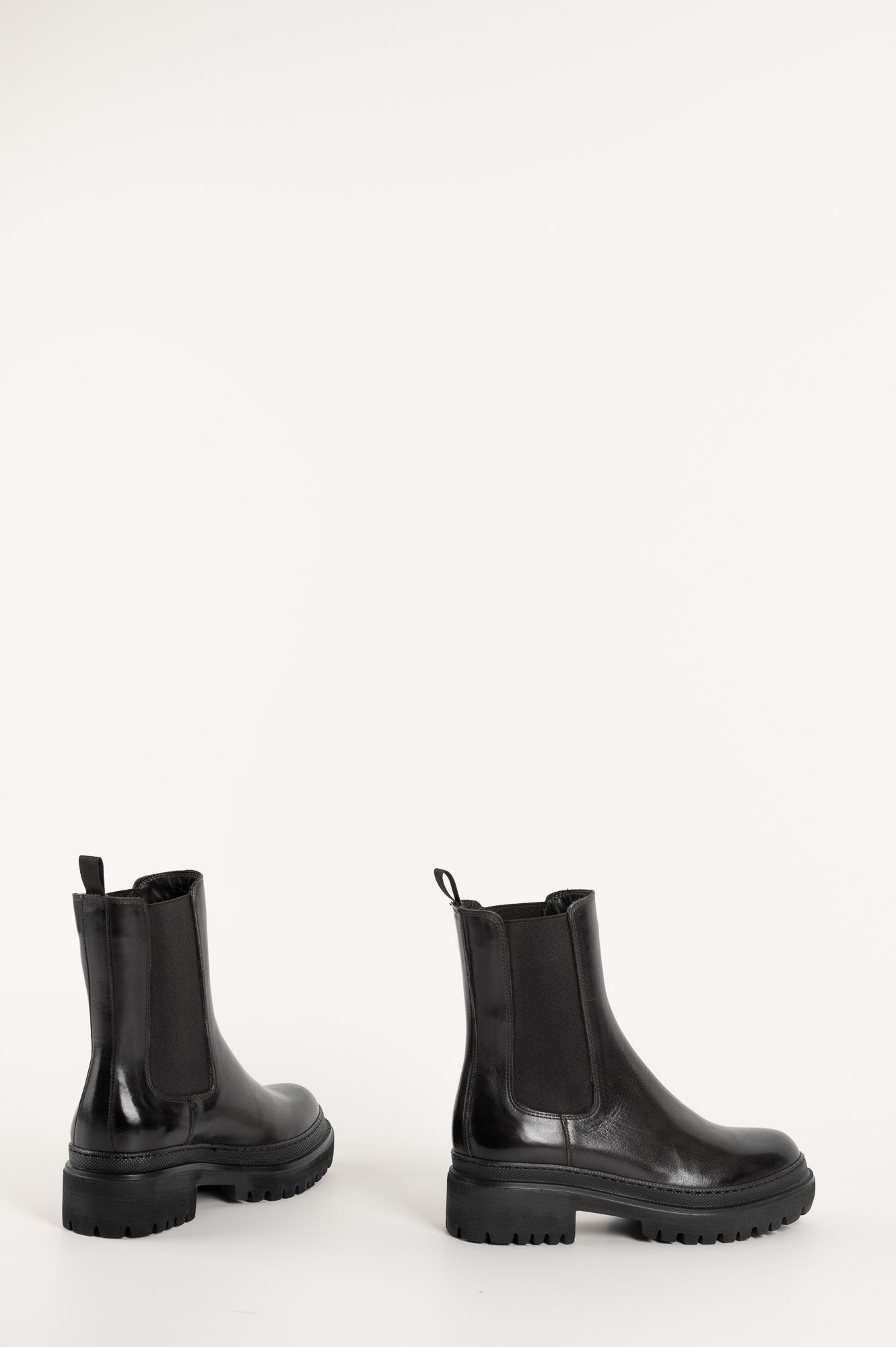 Shearling Boot Umbra | Black Buffalo Leather