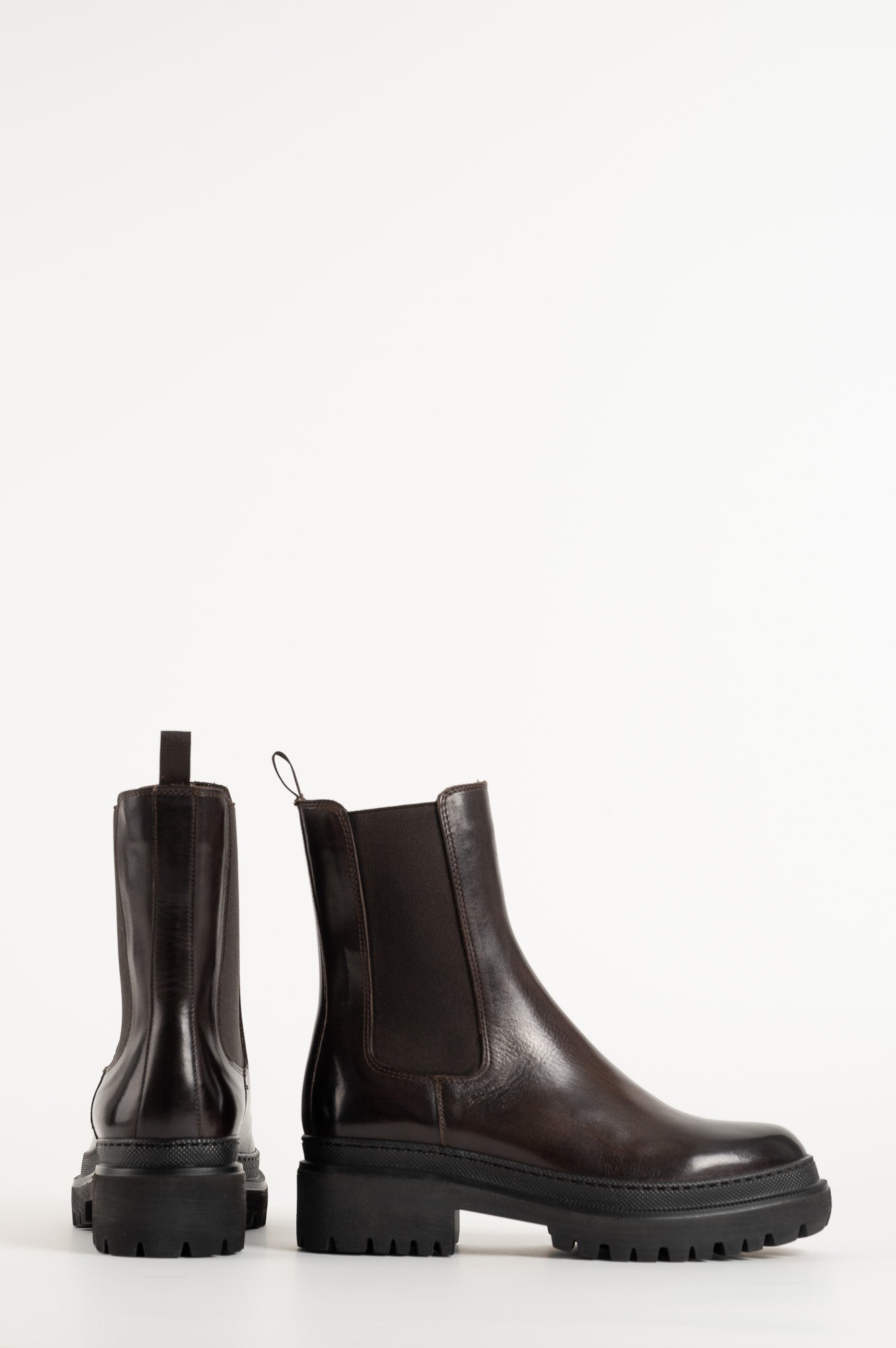 Shearling Boot Umbra | Brown Buffalo Leather