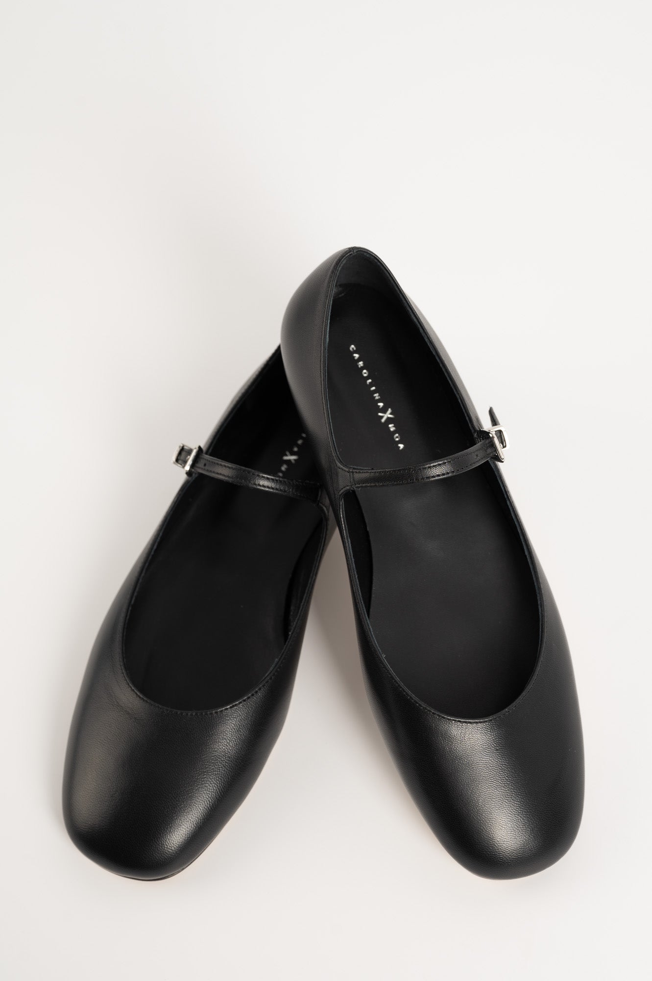 Mary Jane Flat Lily | Signature Black Calf Leather