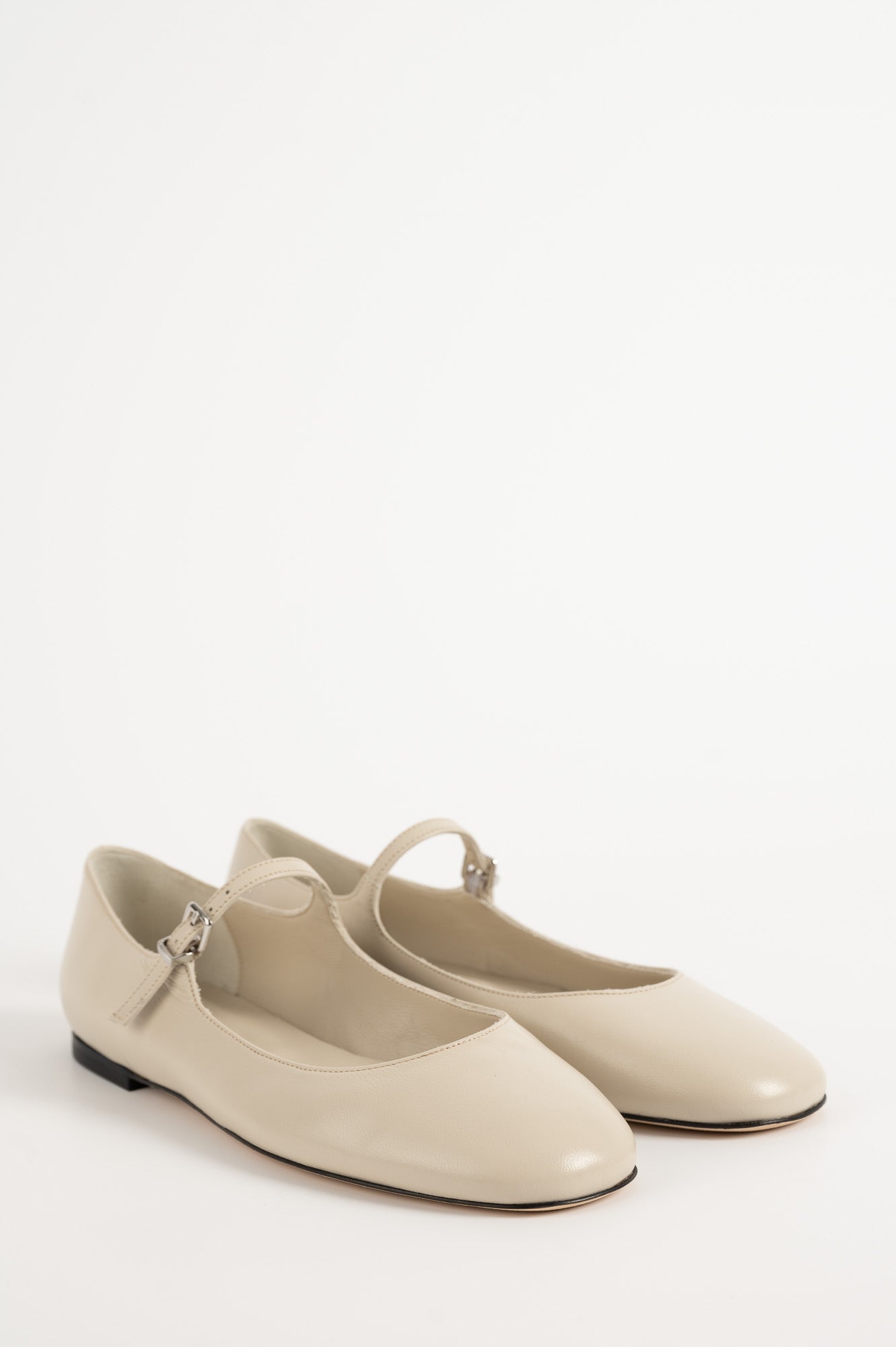 Mary Jane Flat Lily | Ivory White Calf Leather