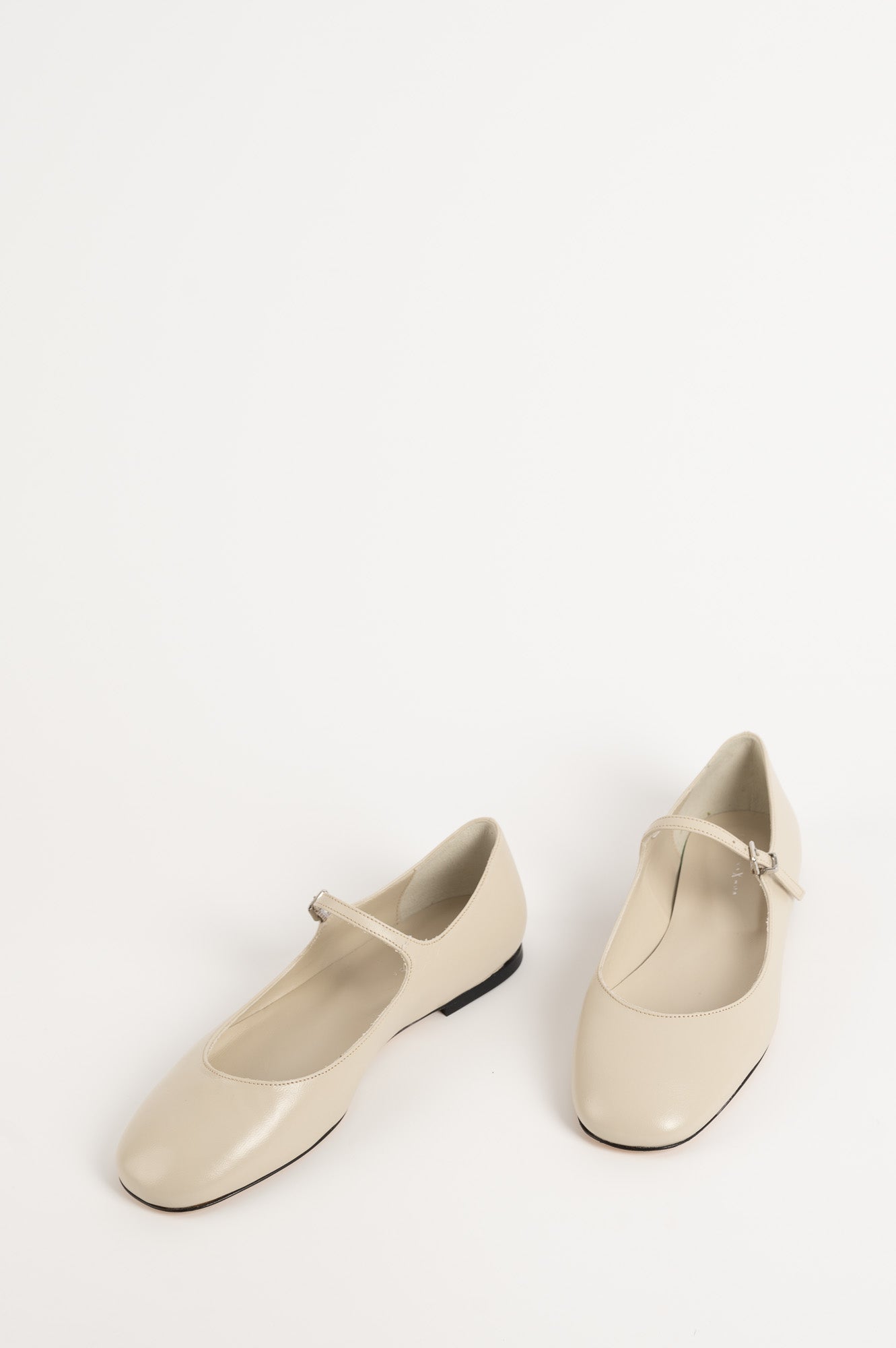 Mary Jane Flat Lily | Ivory White Calf Leather
