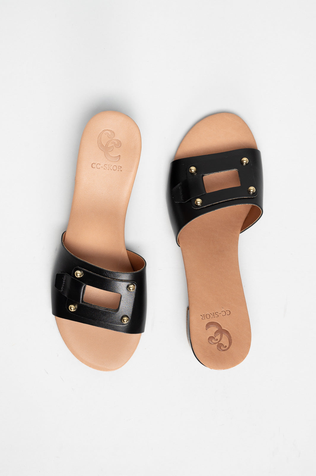 Heeled Sandal Belt | Black Calf Leather