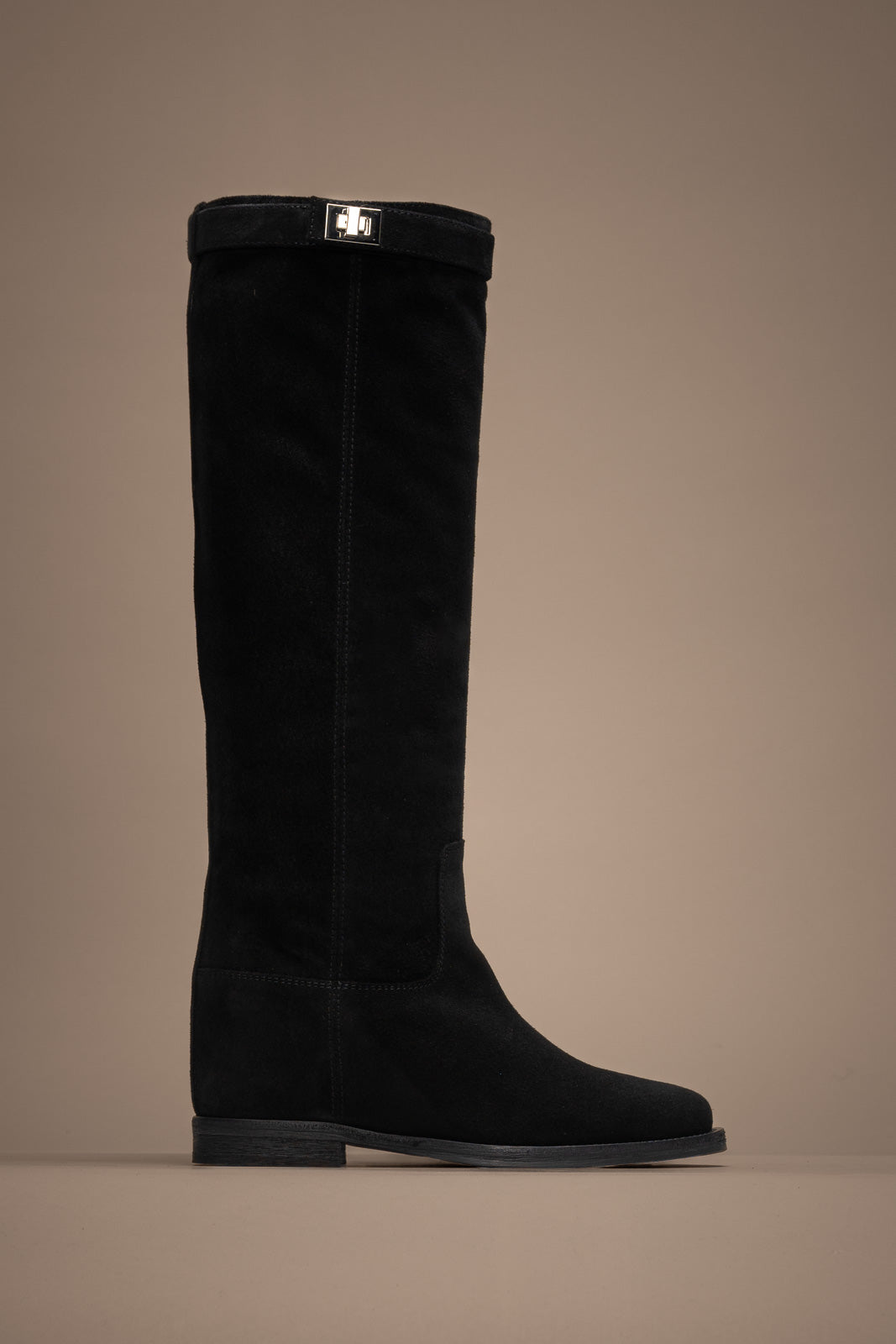 Wedge High Boot Ciolo | Black Suede