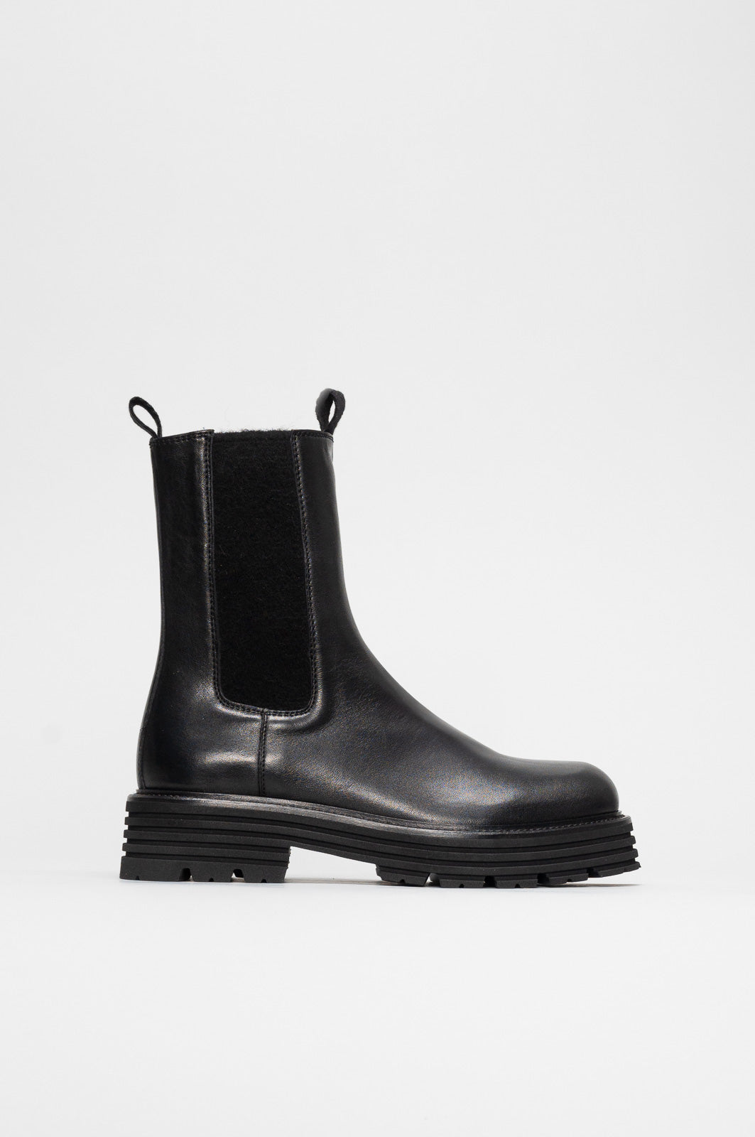 Combat Boot Ginevra | Black Buffalo Leather