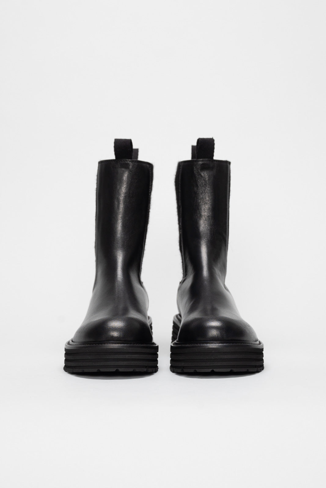 Combat Boot Ginevra | Black Buffalo Leather