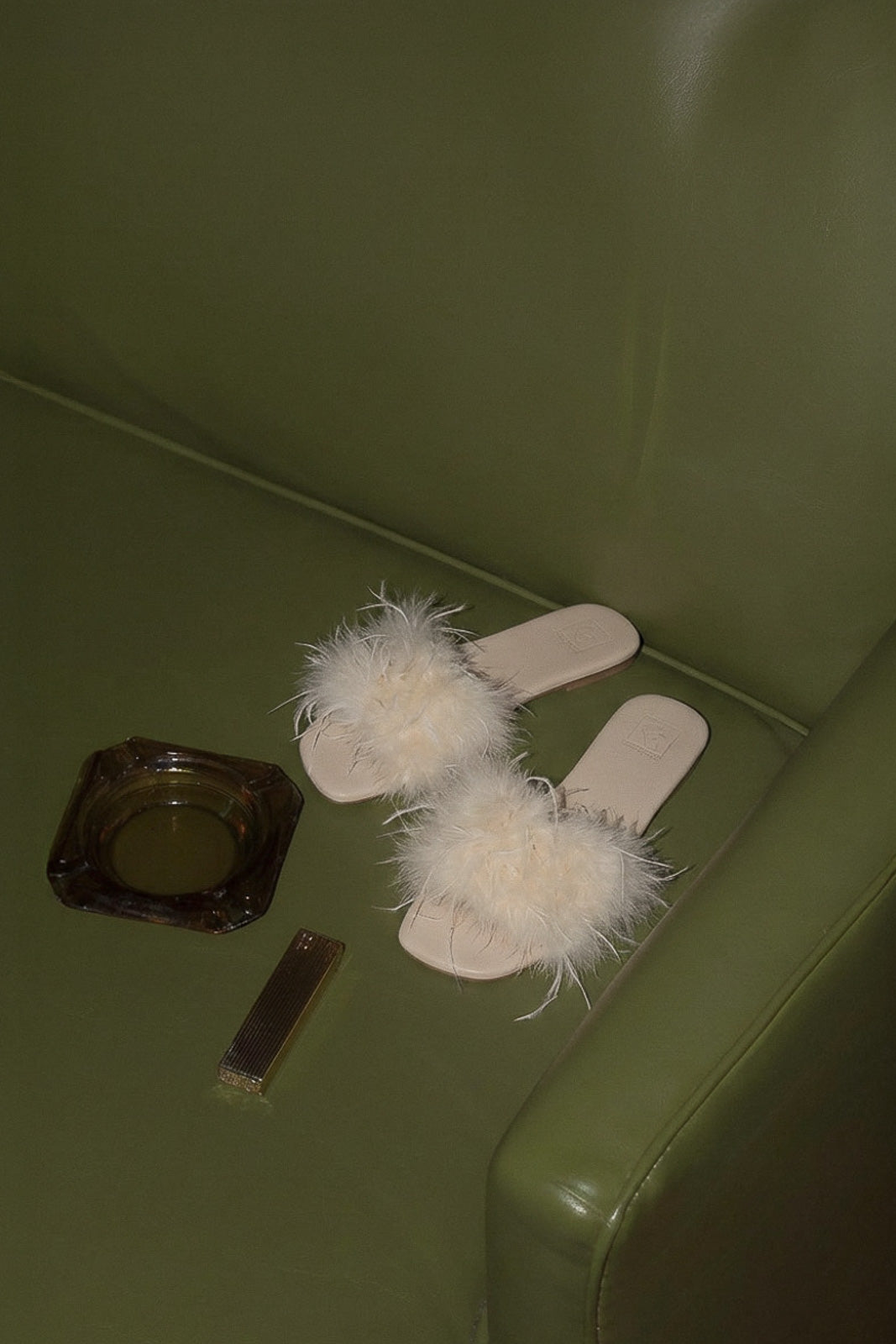 Flat Sandal Louise | Linen Beige Nappa Leather