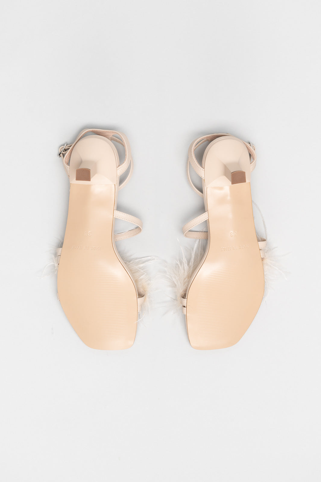 Heeled Sandal Louise | Off-White Soft Calf Leather