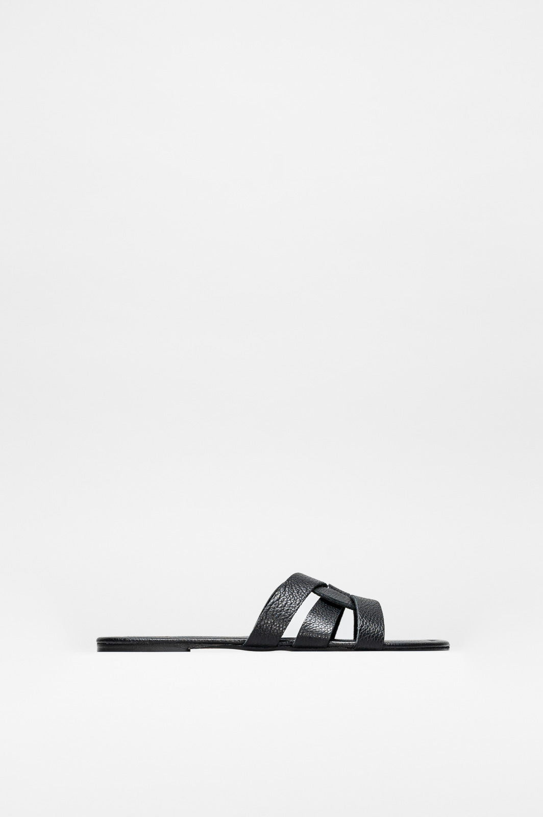Flat Sandal Lauren | Noble Black Calf Leather