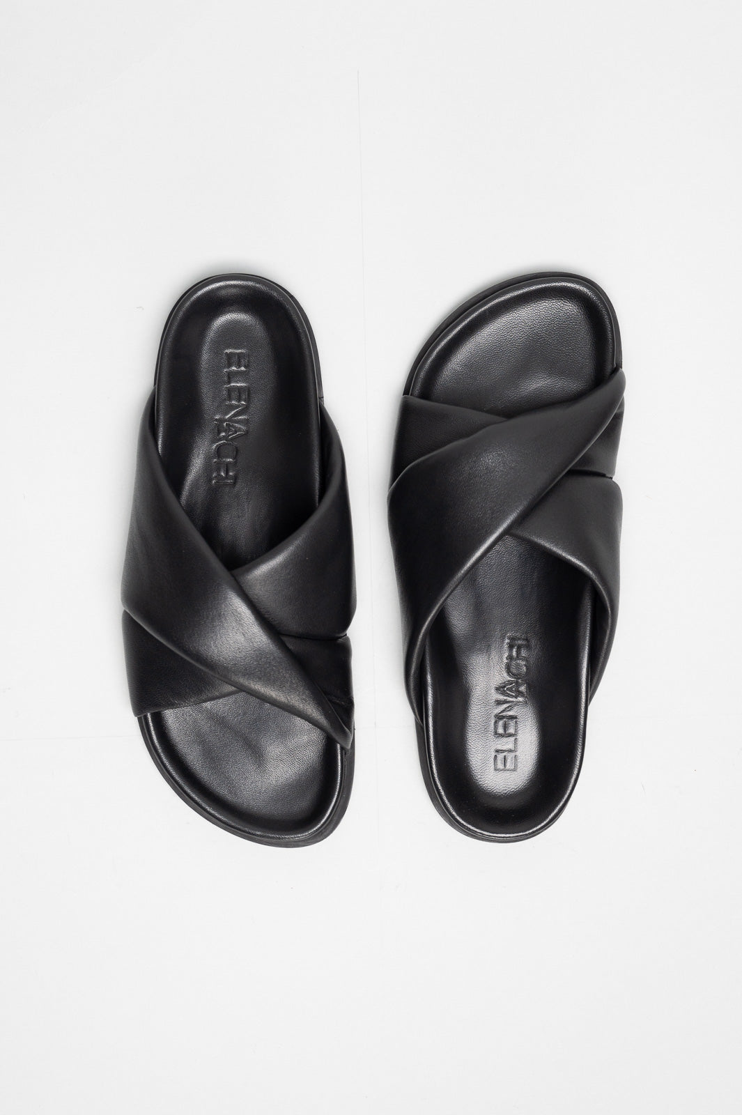 Crossover Sandal Serena | Midnight Black Nappa Leather