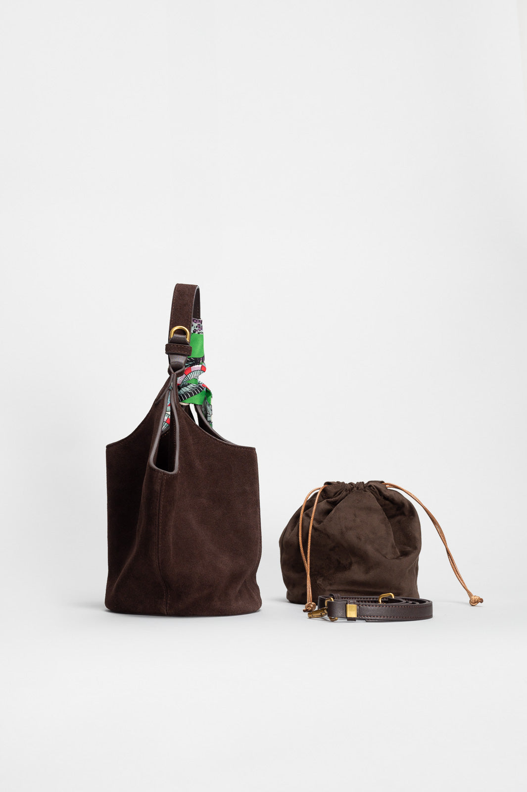 Handbag Elena | Brown Suede