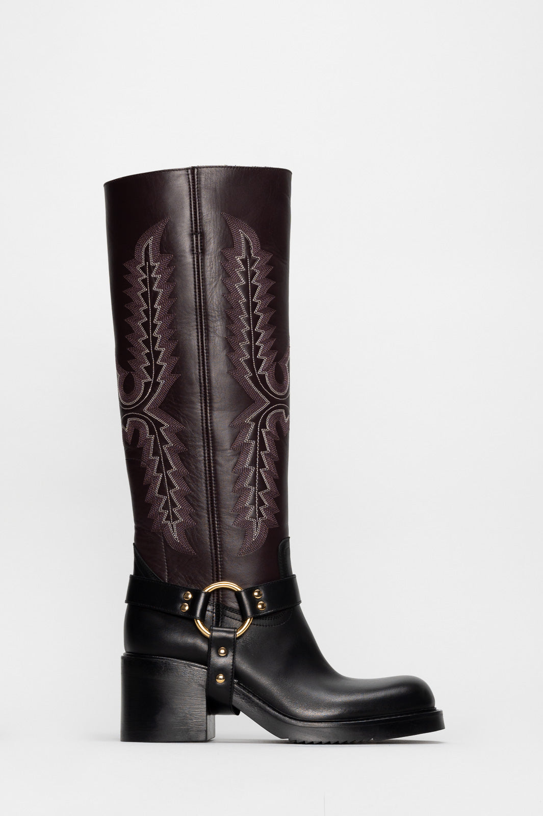 Pull-On High Boot Awake | Plum Purple Soft Calf Leather