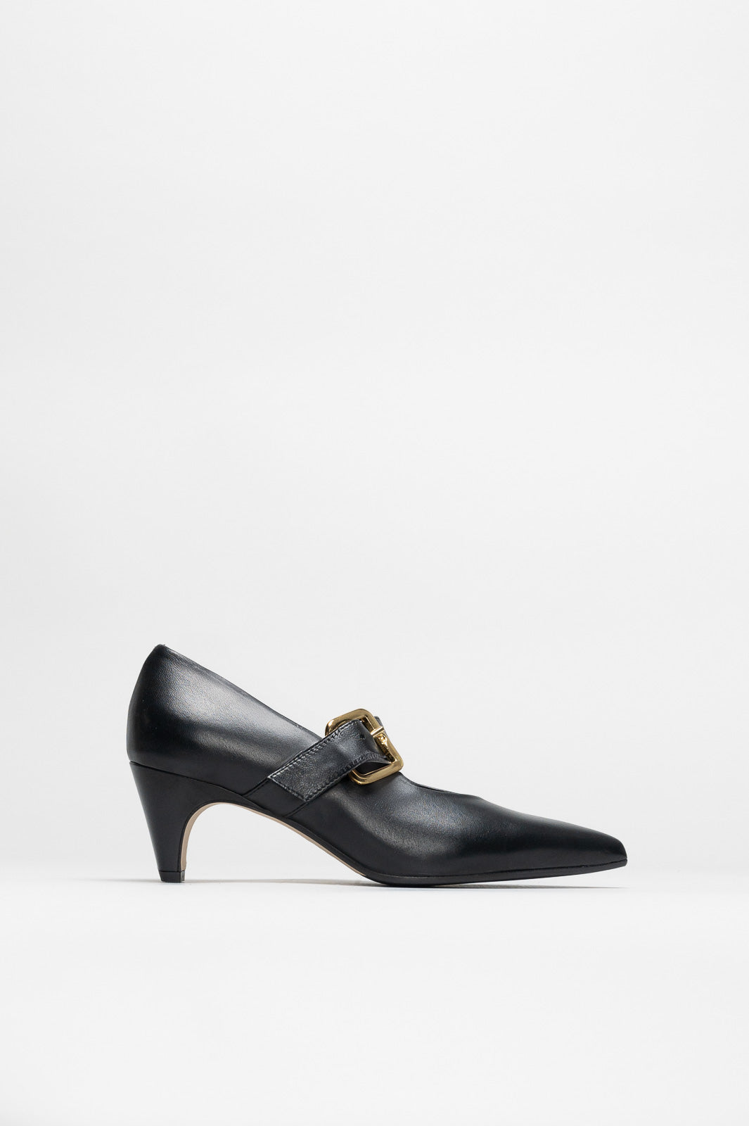 Buckle Pump Chiffon | Noble Black Nappa Leather