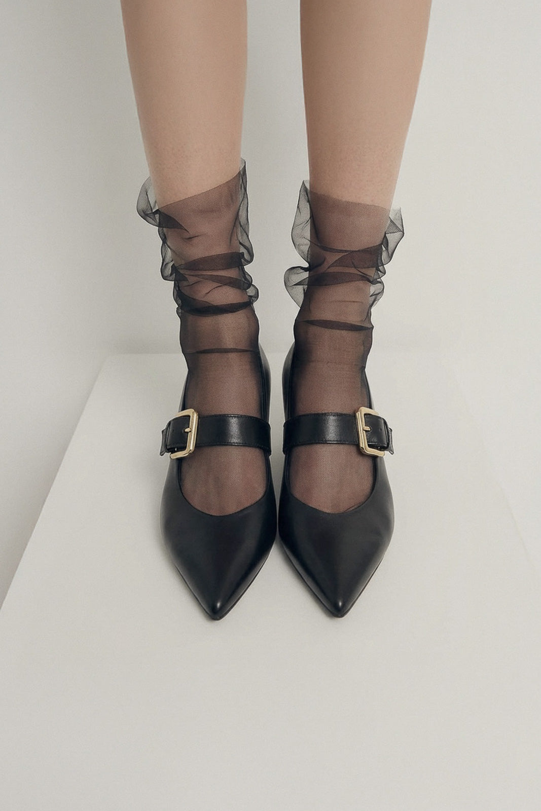 Buckle Pump Chiffon | Noble Black Nappa Leather