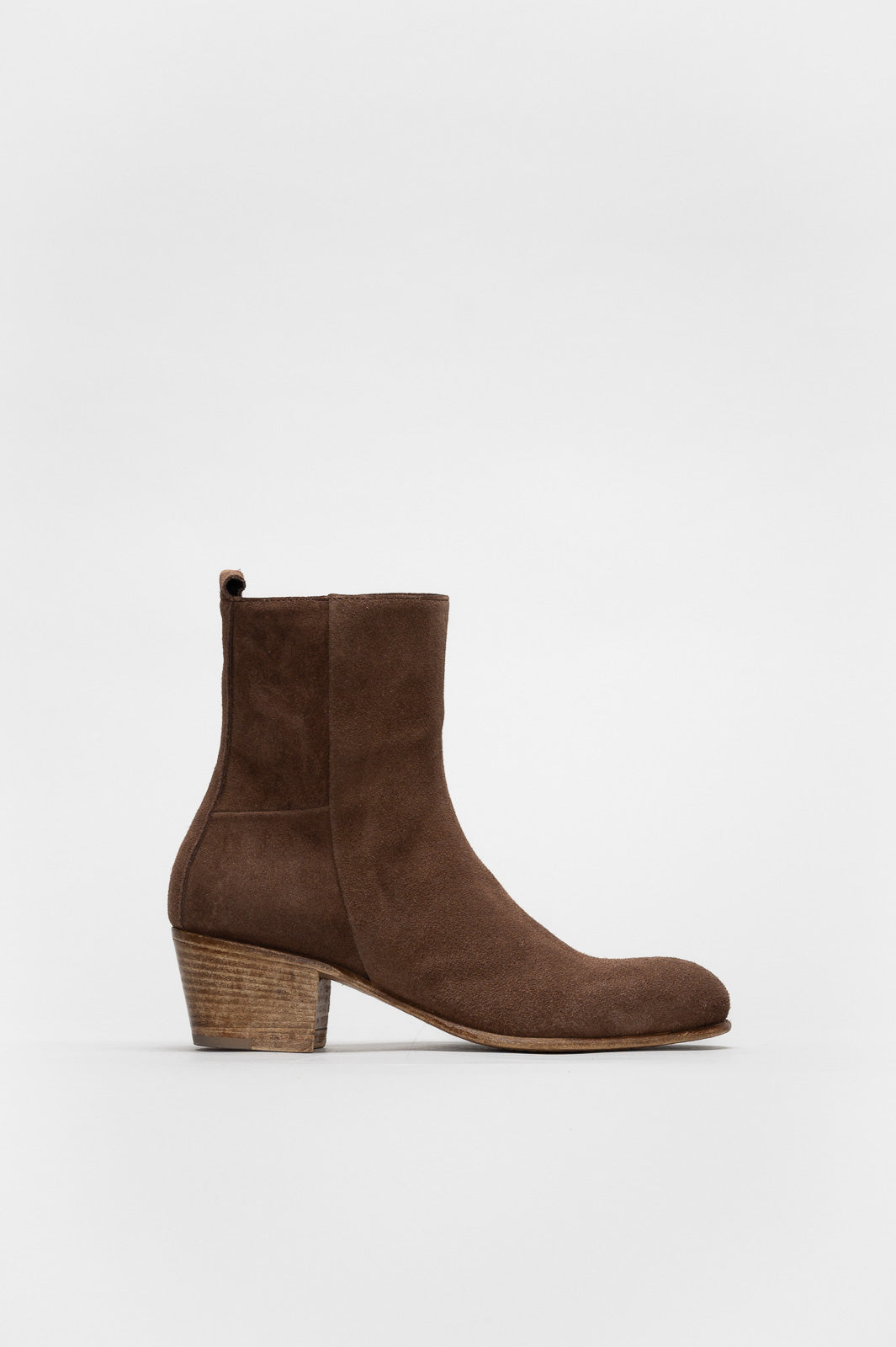 Mid-Heel Ankle Boot Eva | Walnut Brown Brushed Suede