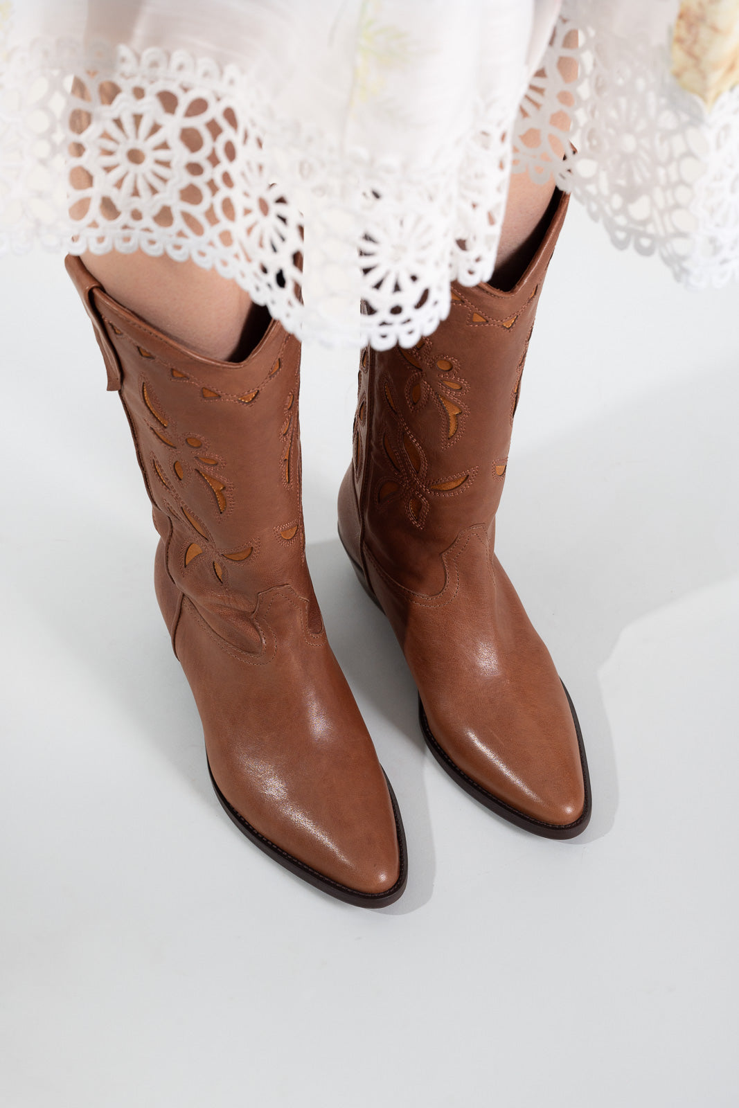Western Boot Oriana | Antique Cognac Calf Leather