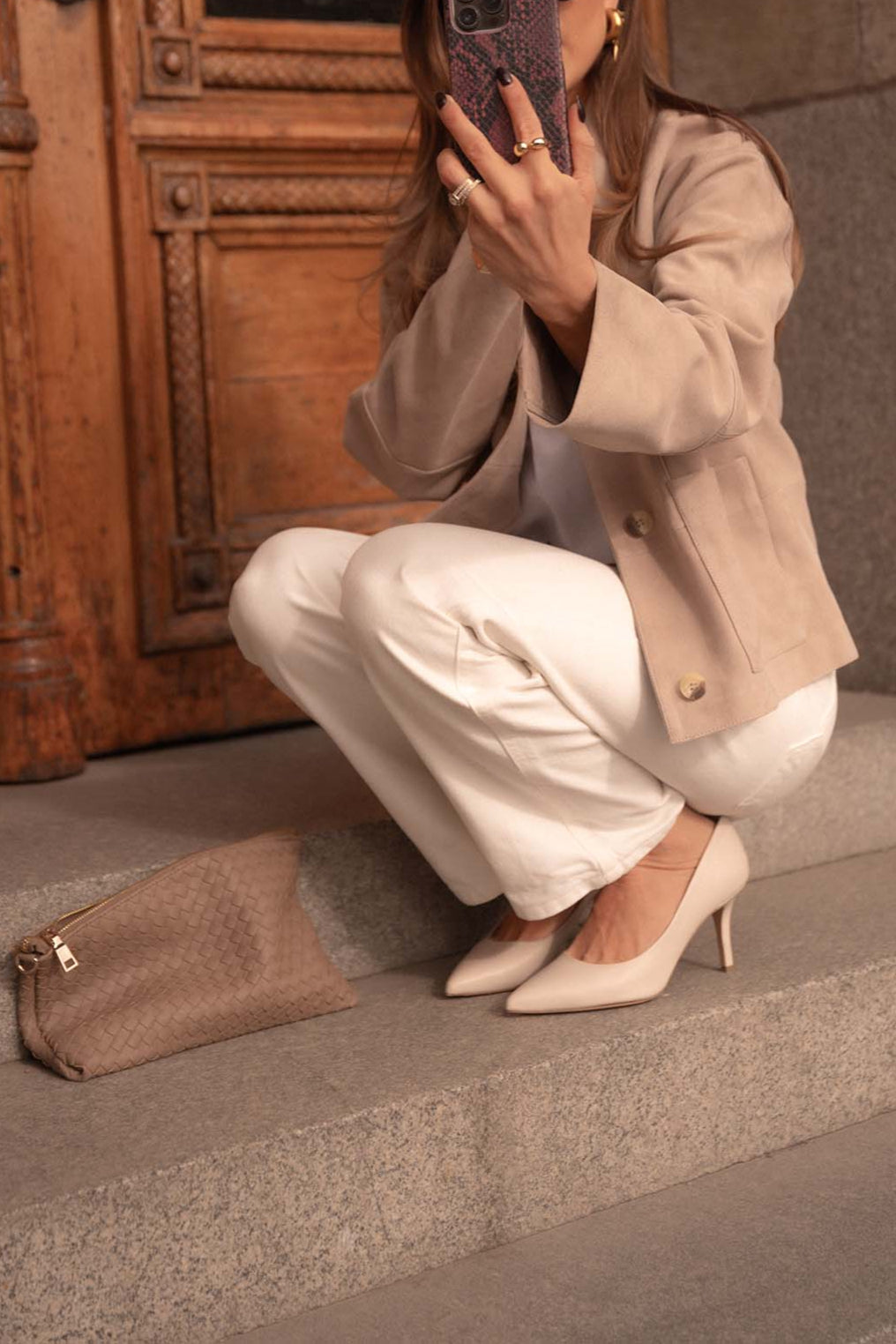 Classic Pump Stiletto 8cm | Ivory Beige Nappa Leather