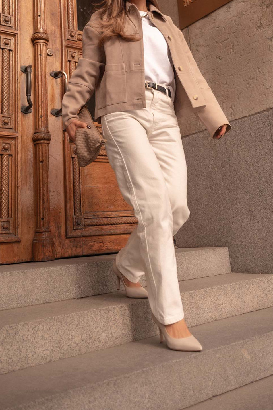 Classic Pump Stiletto 8cm | Ivory Beige Nappa Leather