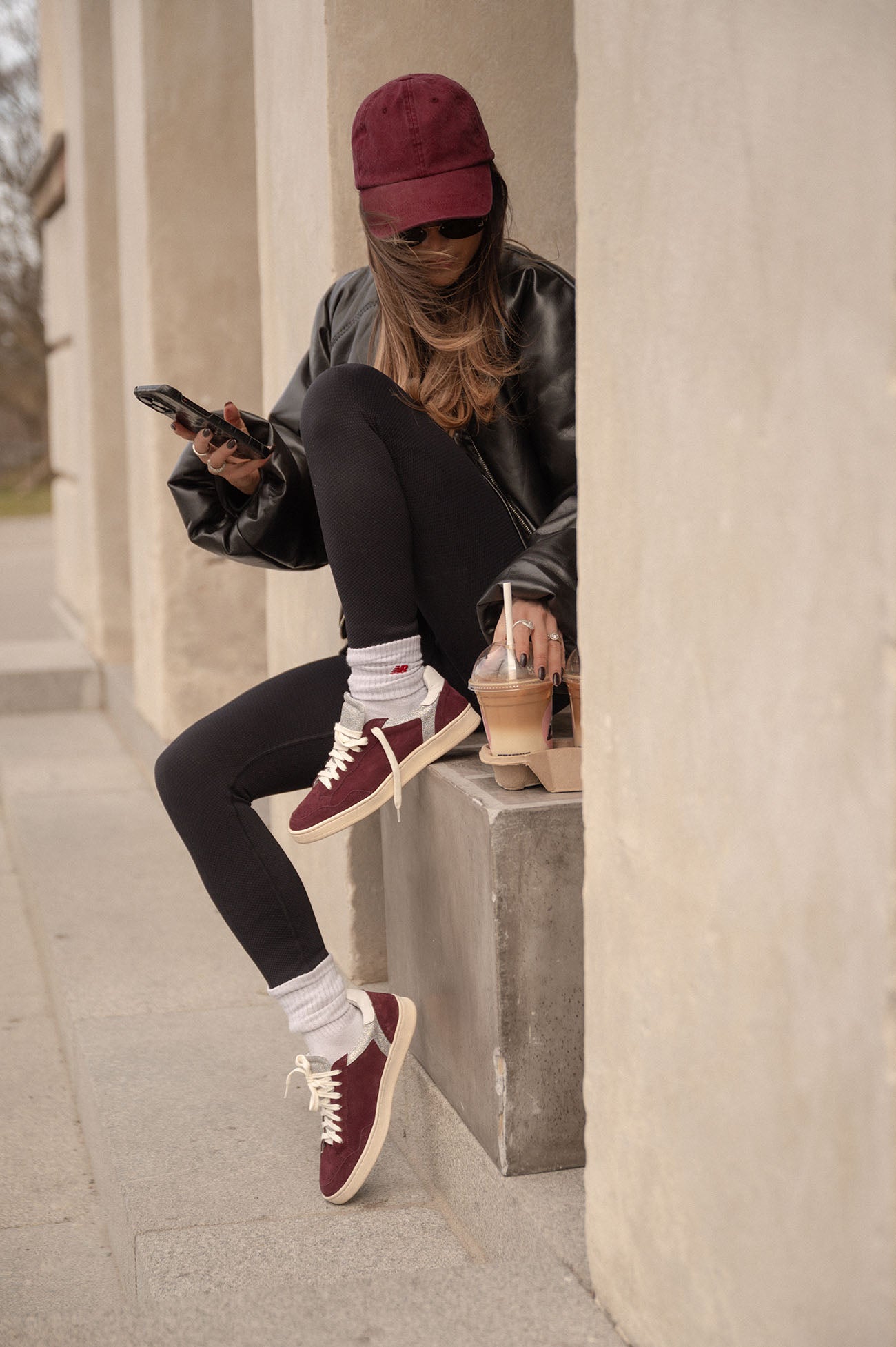 Sneaker Ani 300 | Burgundy Mocka