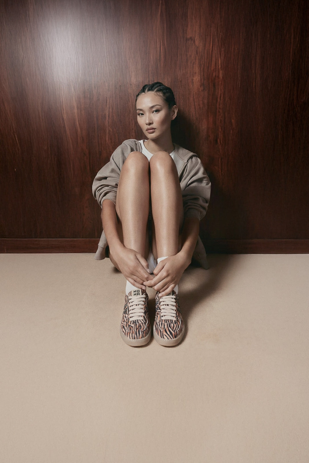 Sneaker Vulcano | Tiger Patterned Vintage Suede