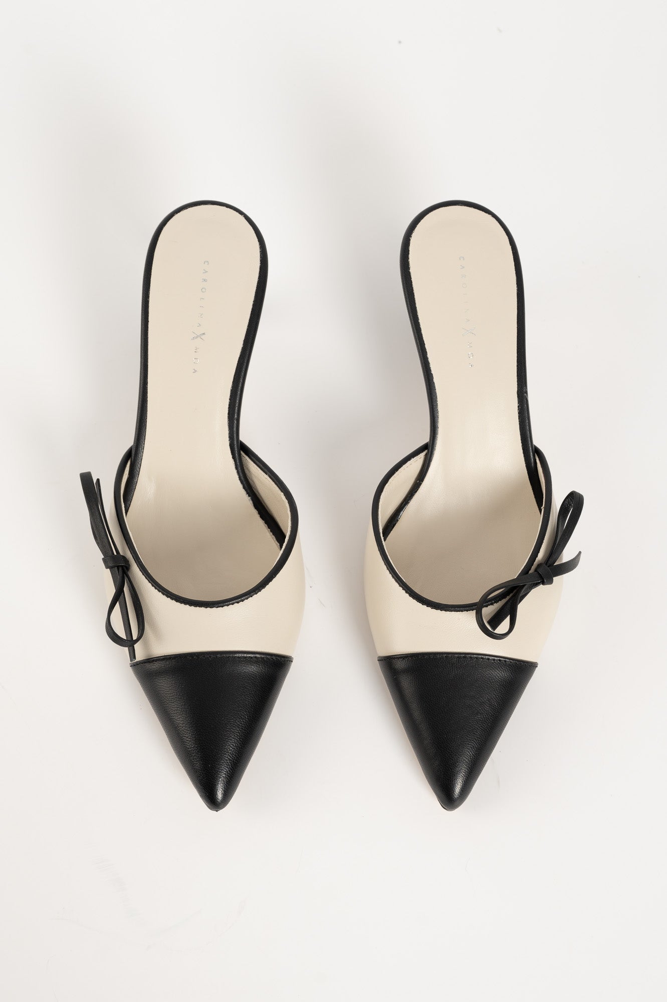 Mule Pump Prim | Black & Ivory 6cm