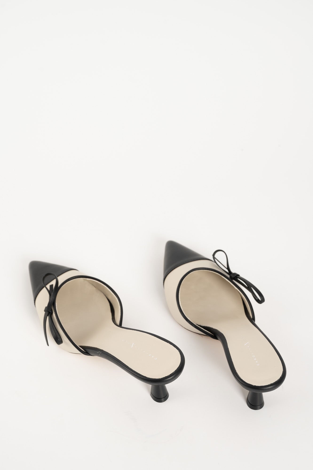 Mule Pump Prim | Black & Ivory 6cm