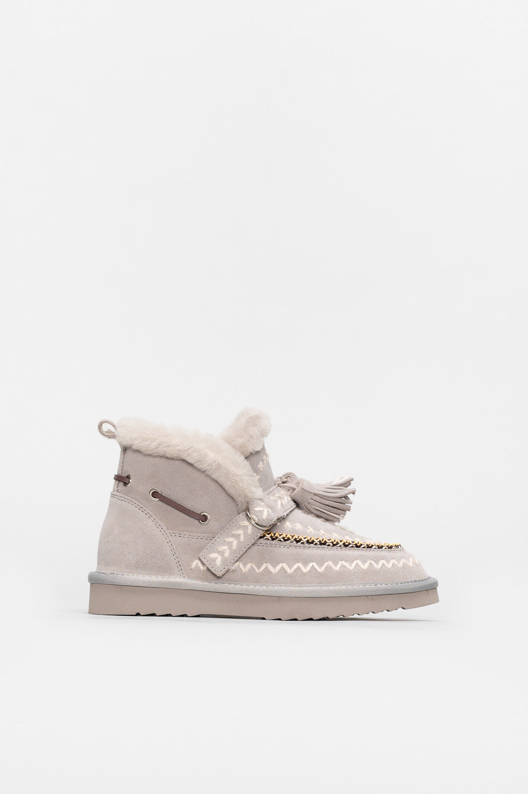 Shearling Inca Boot Kai | Pebble Grey Suede