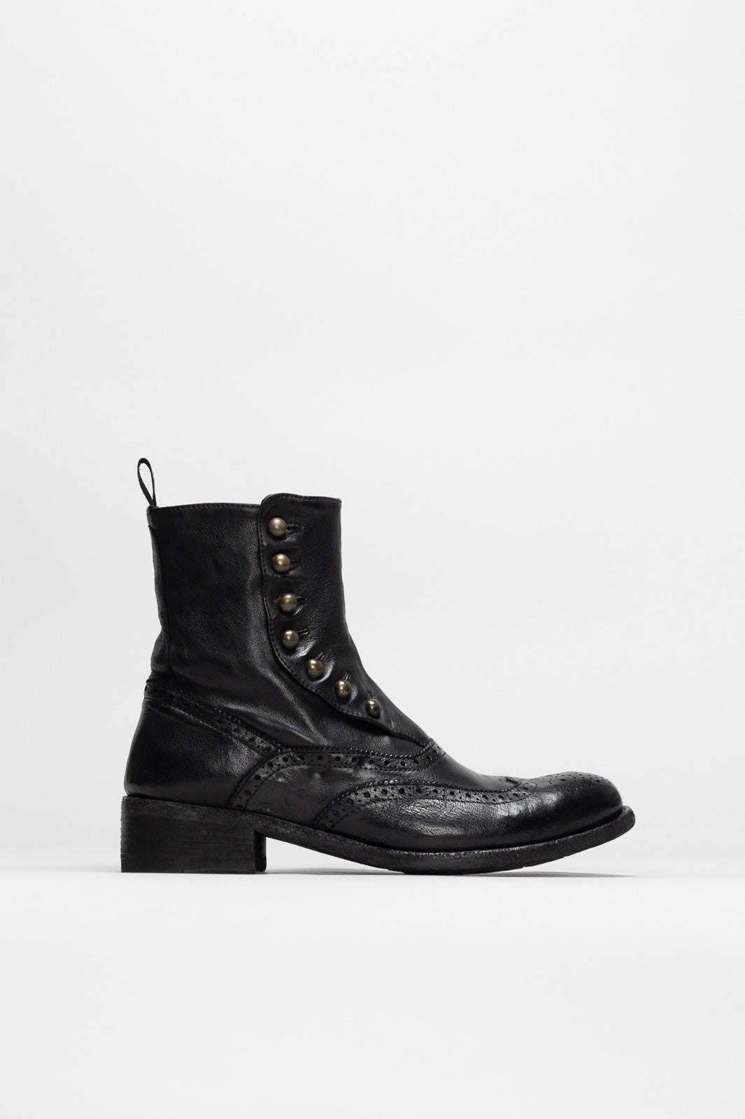 Brogue Boot Lison 059 | Eternal Black Buffalo Leather