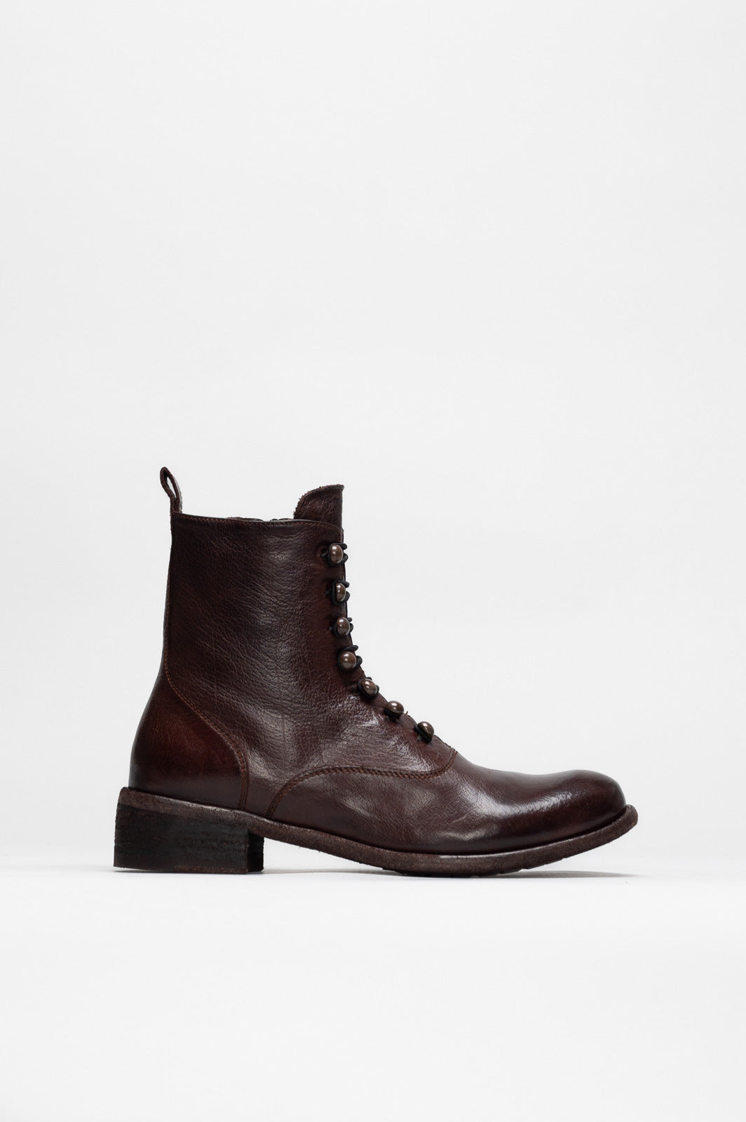 Button Boot Lison 036 | Earth Brown Buffalo Leather