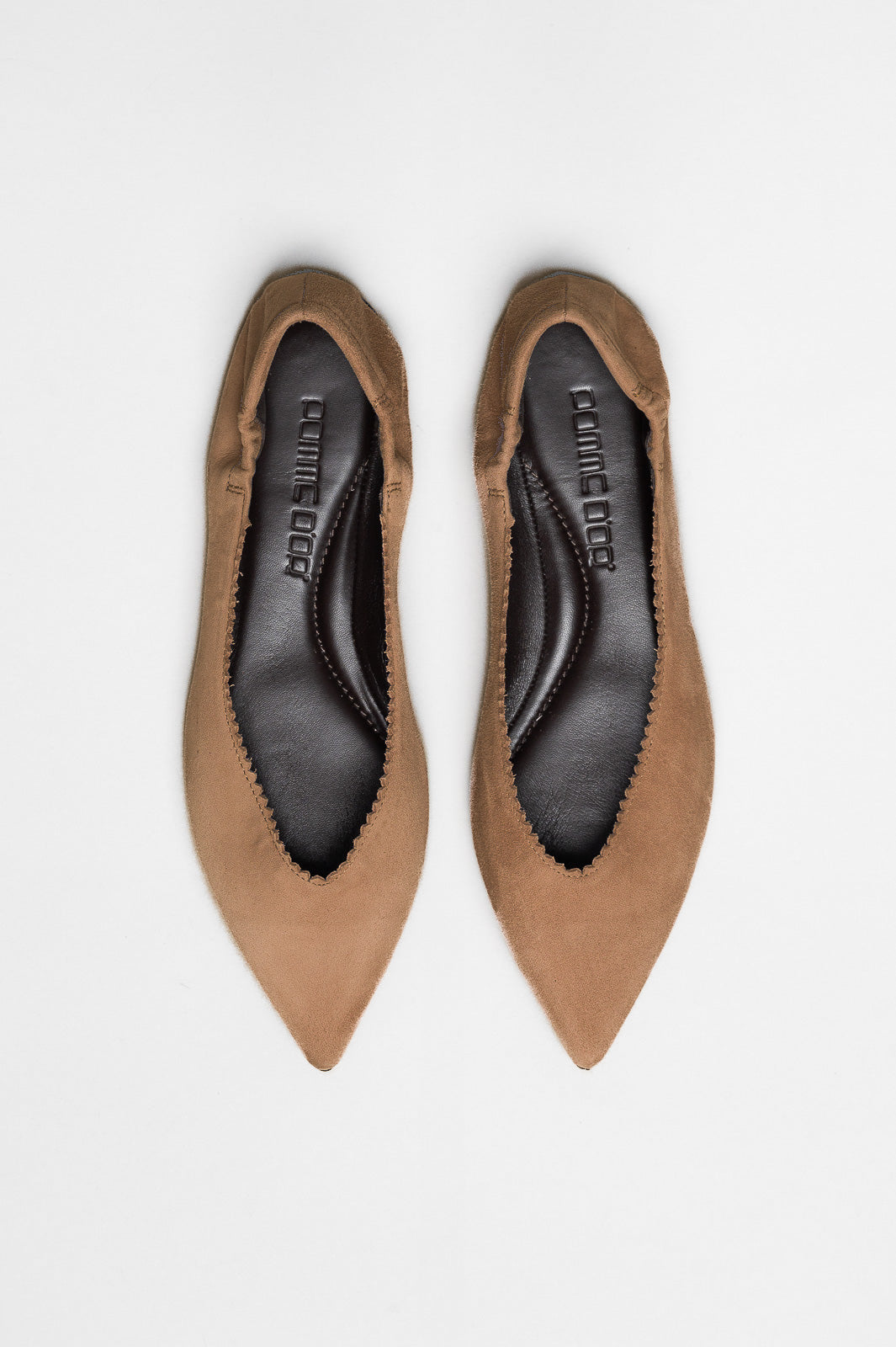 Ballet Flat Ingrid | Mid-Brown Soft Suede