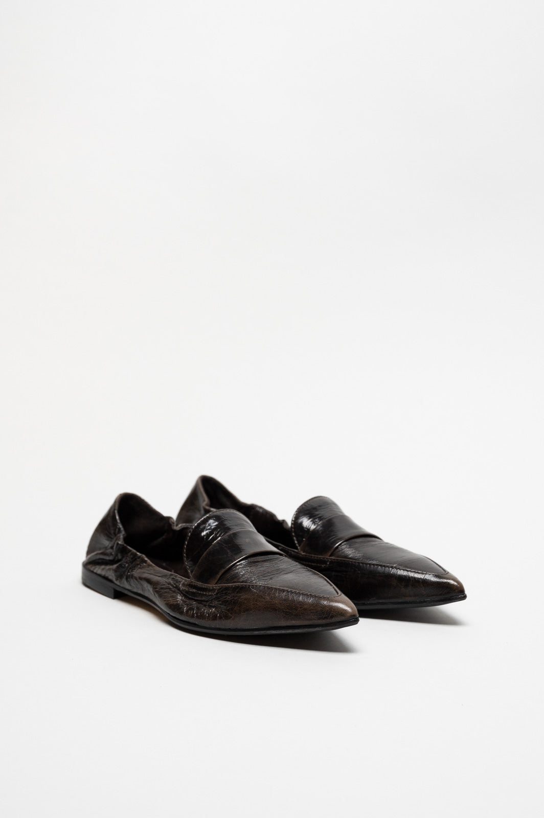 Soft Loafer Grace | Mud Green Patent Nappa Leather