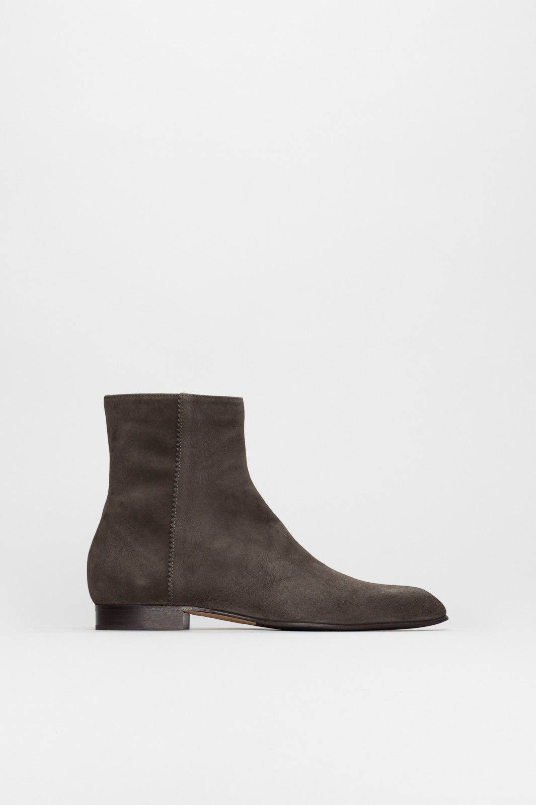 Zip Boot Zoe | Pebble Grey Soft Suede