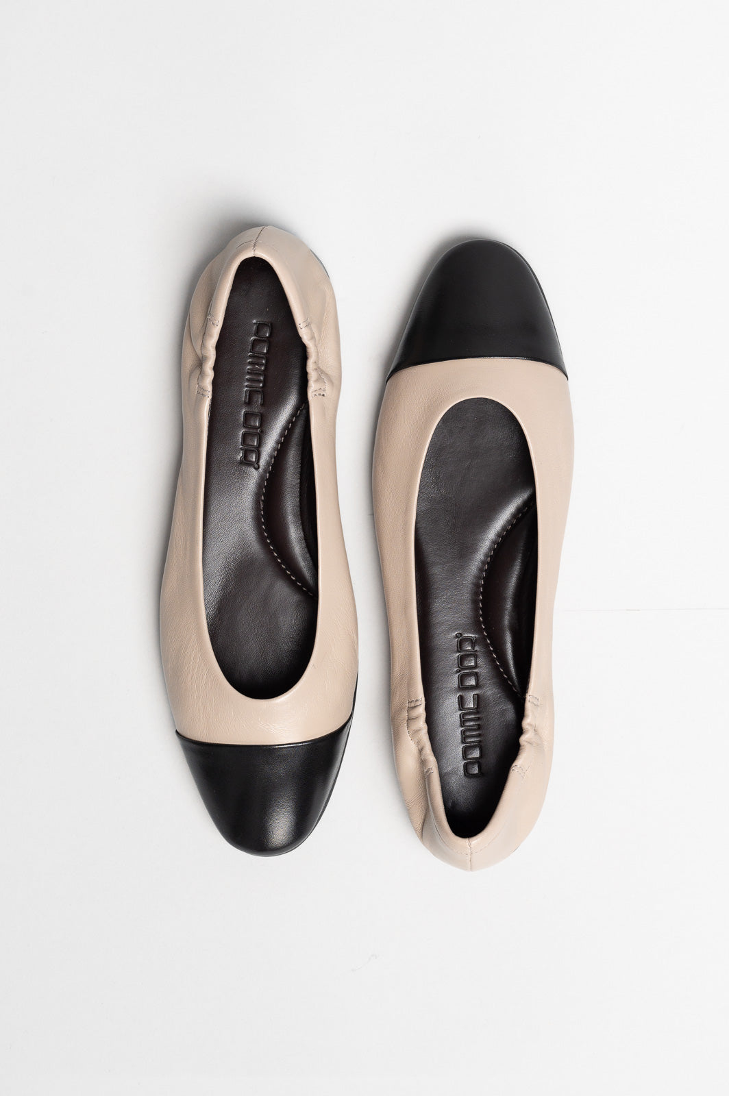 Ballet Flat Giorgia | Beige Black Nappa Leather