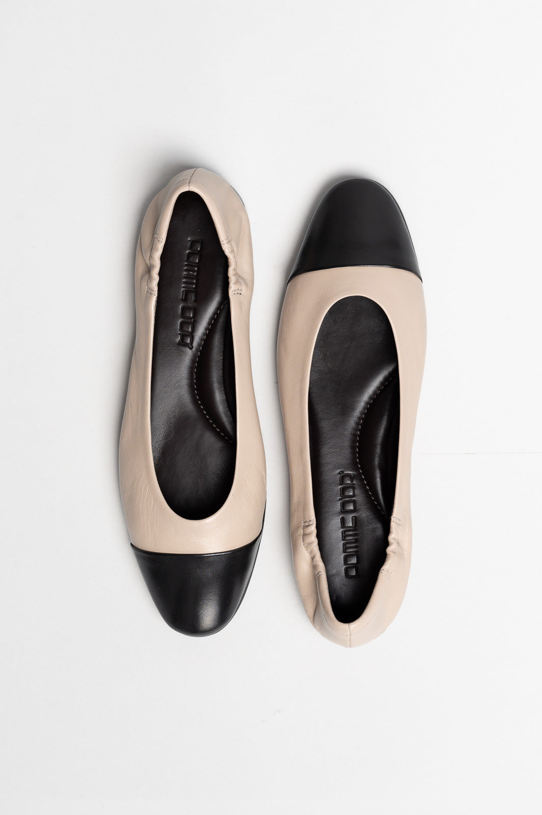 Ballet Flat Giorgia | Beige Black Nappa Leather