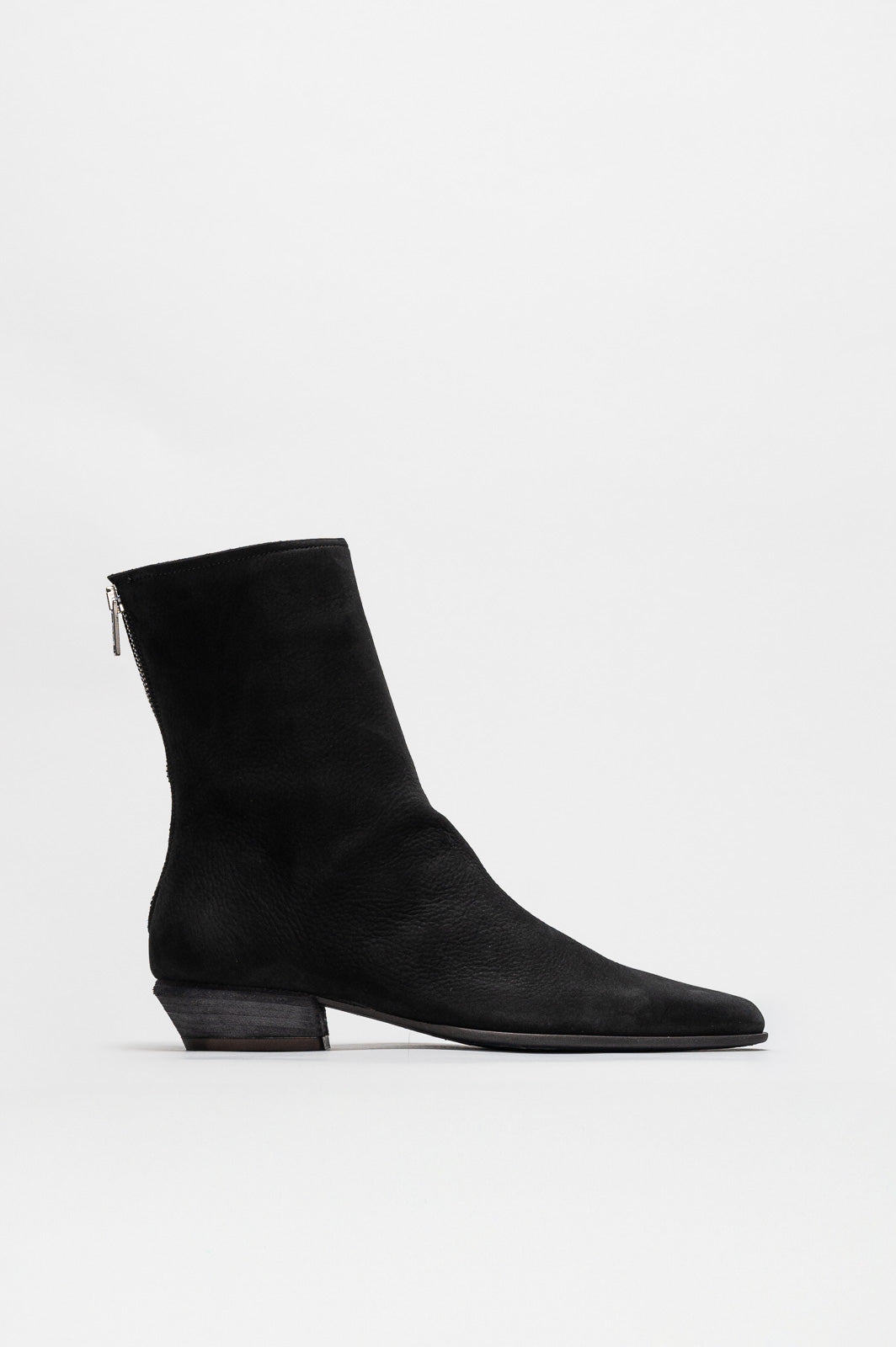 Zipper Boot Paik | Deep Black Nubuck