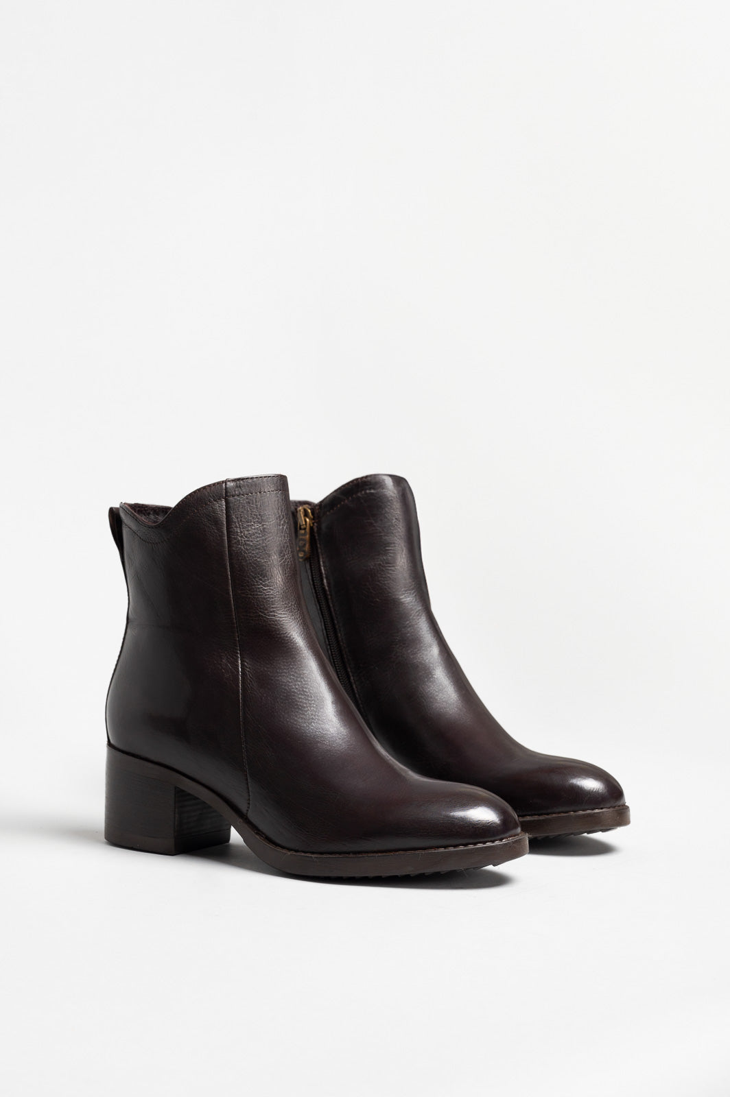 Heeled Boot Layla | Rustic Brown Calf Leather