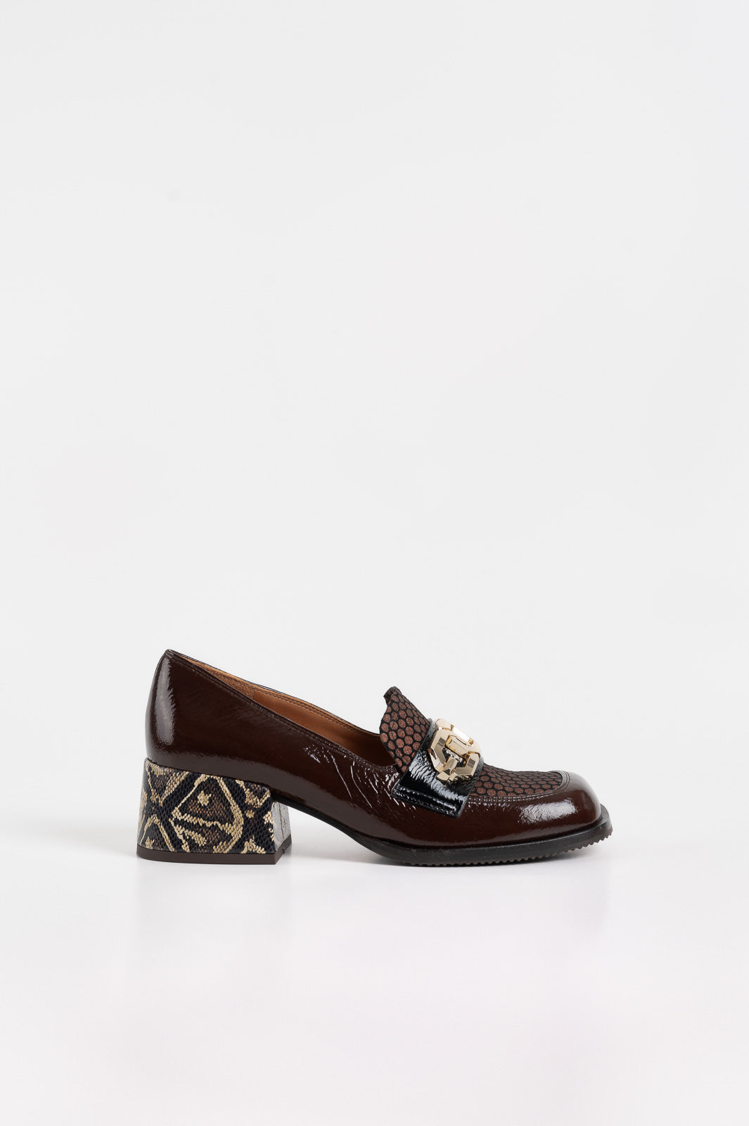 Loafer Pump Boal | Brown Patent Nappa Leather