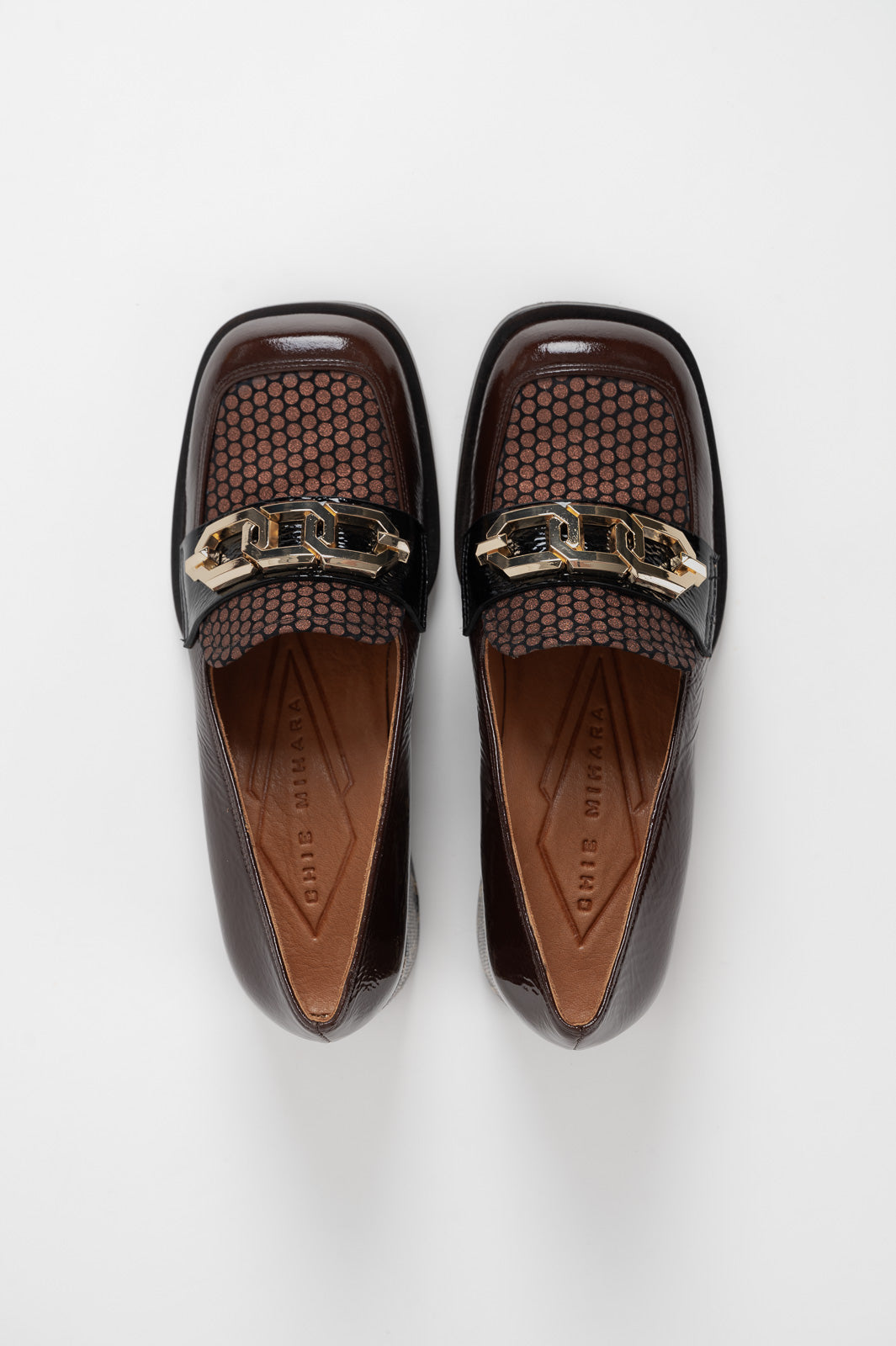 Loafer Pump Boal | Brown Patent Nappa Leather