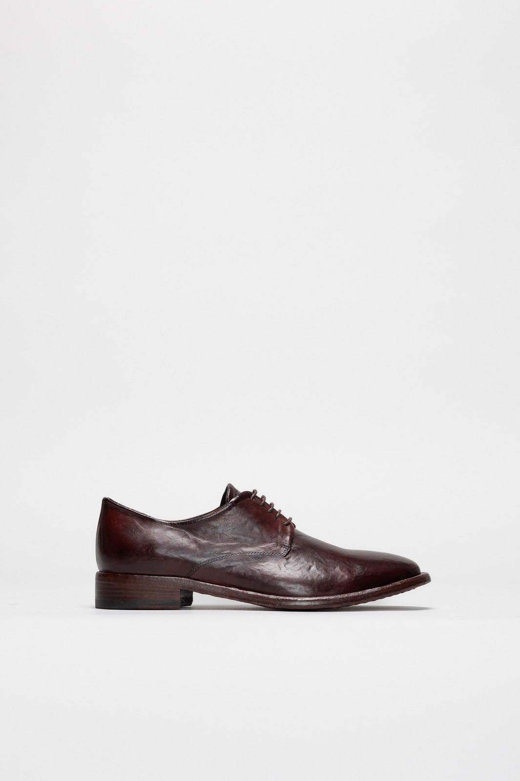 Derby Babette | Brown Washed Calf Leather