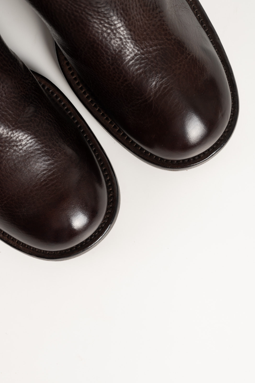 Heeled Boot Arizona | Grained Brown Calf Leather