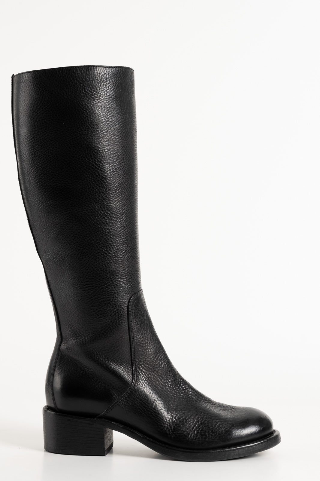 High Boot Arizona | Raw Black Calf Leather